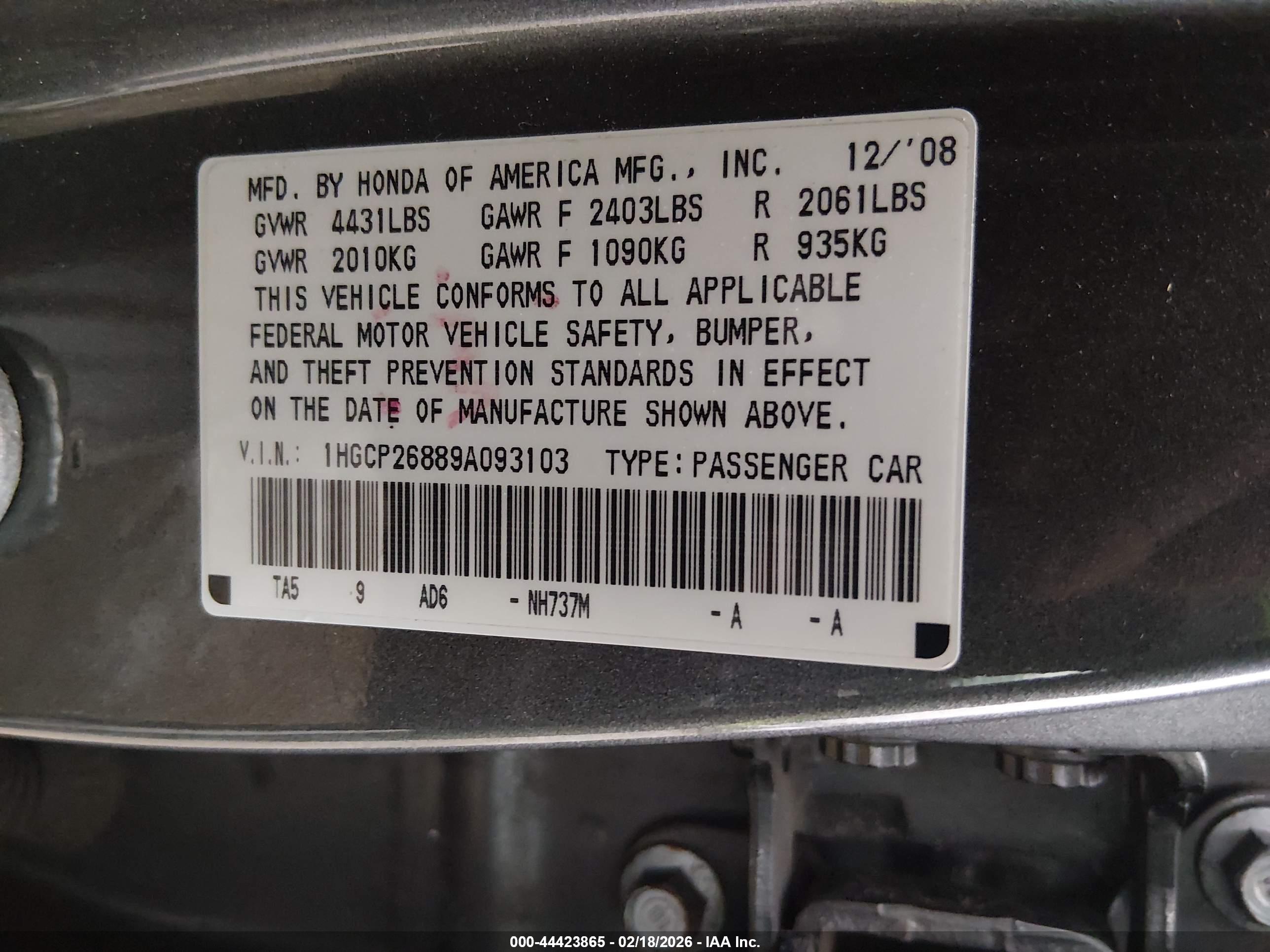 HONDA ACCORD image 9