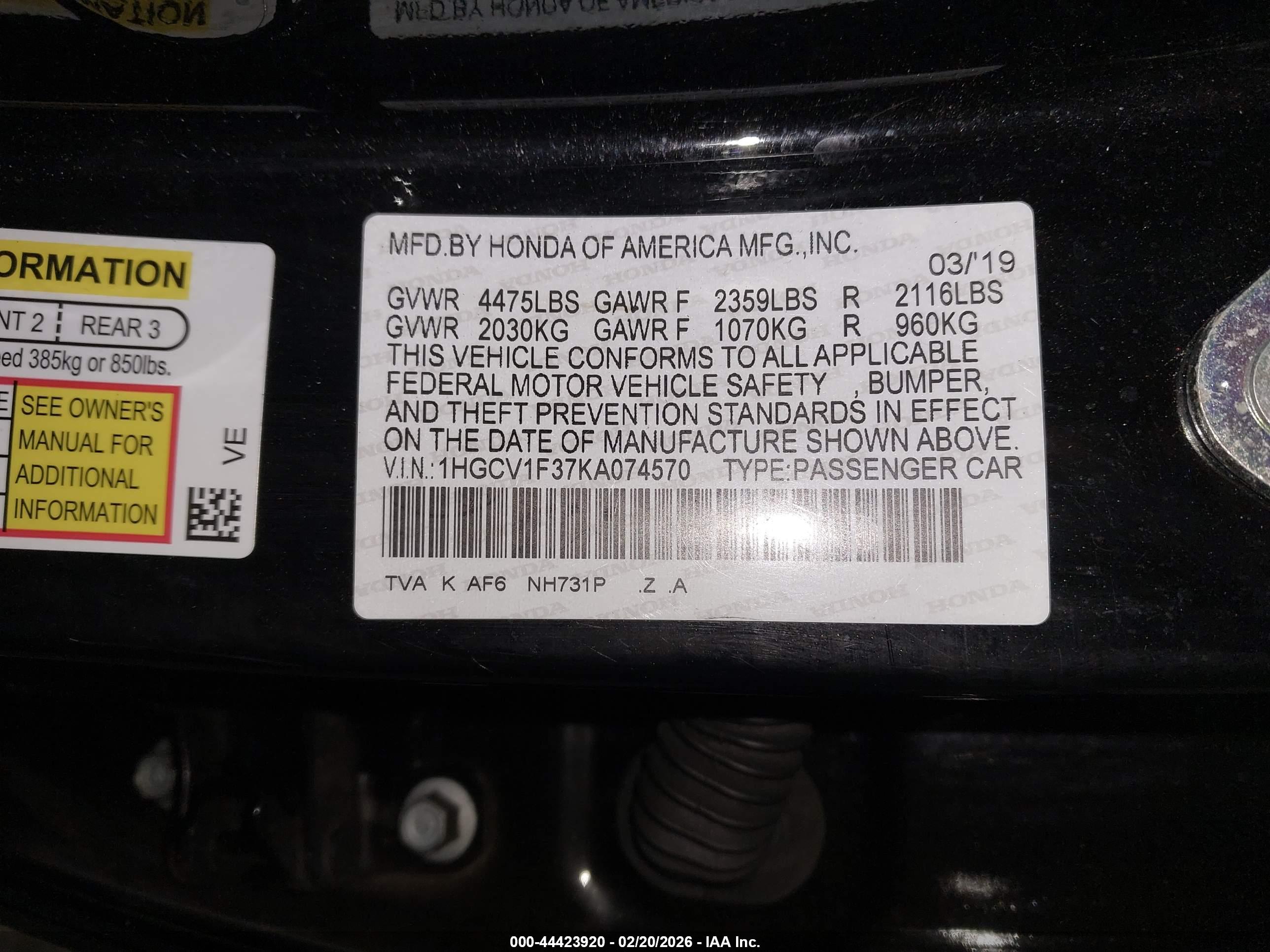 HONDA ACCORD image 9