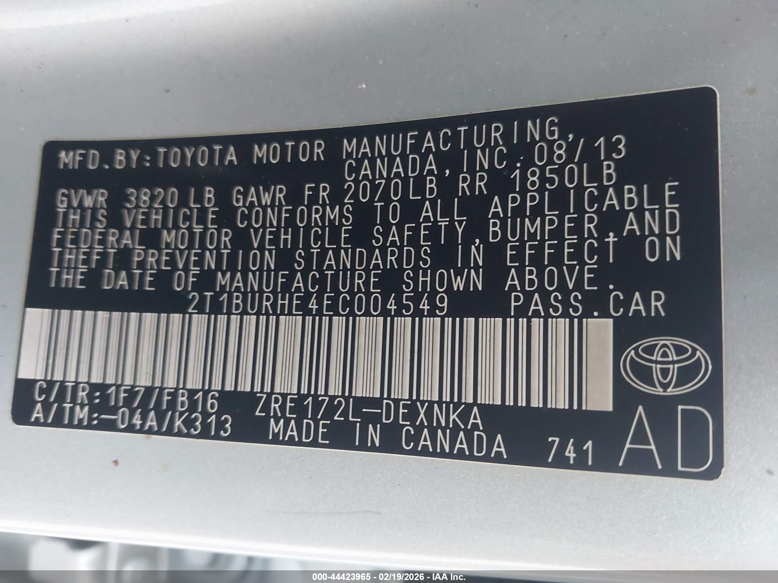 TOYOTA COROLLA image 9