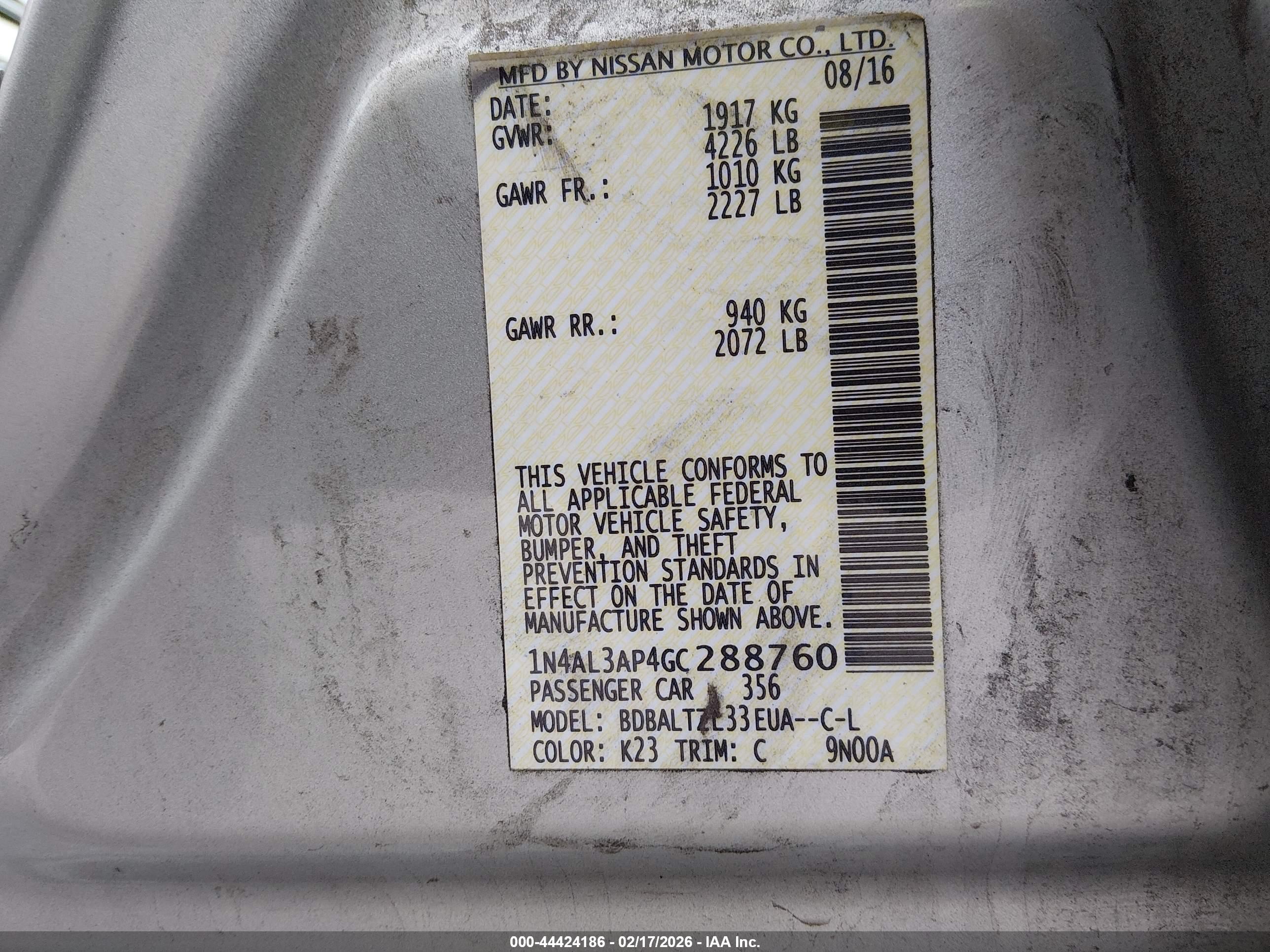 NISSAN ALTIMA image 9