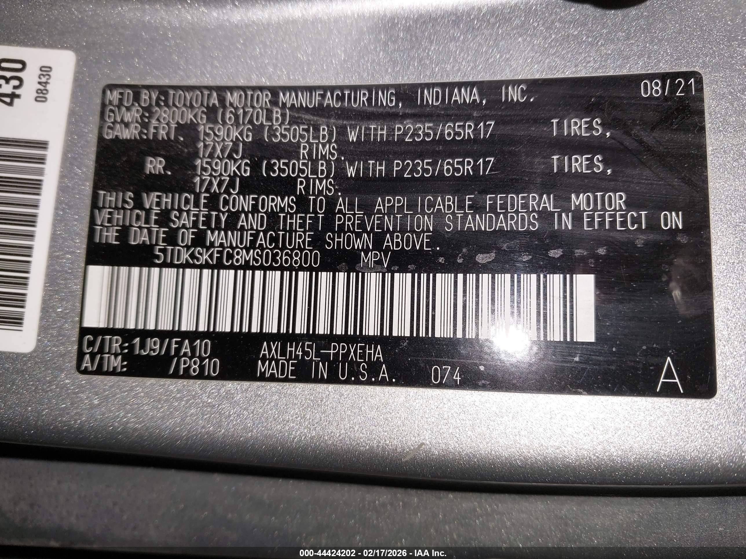TOYOTA SIENNA image 9