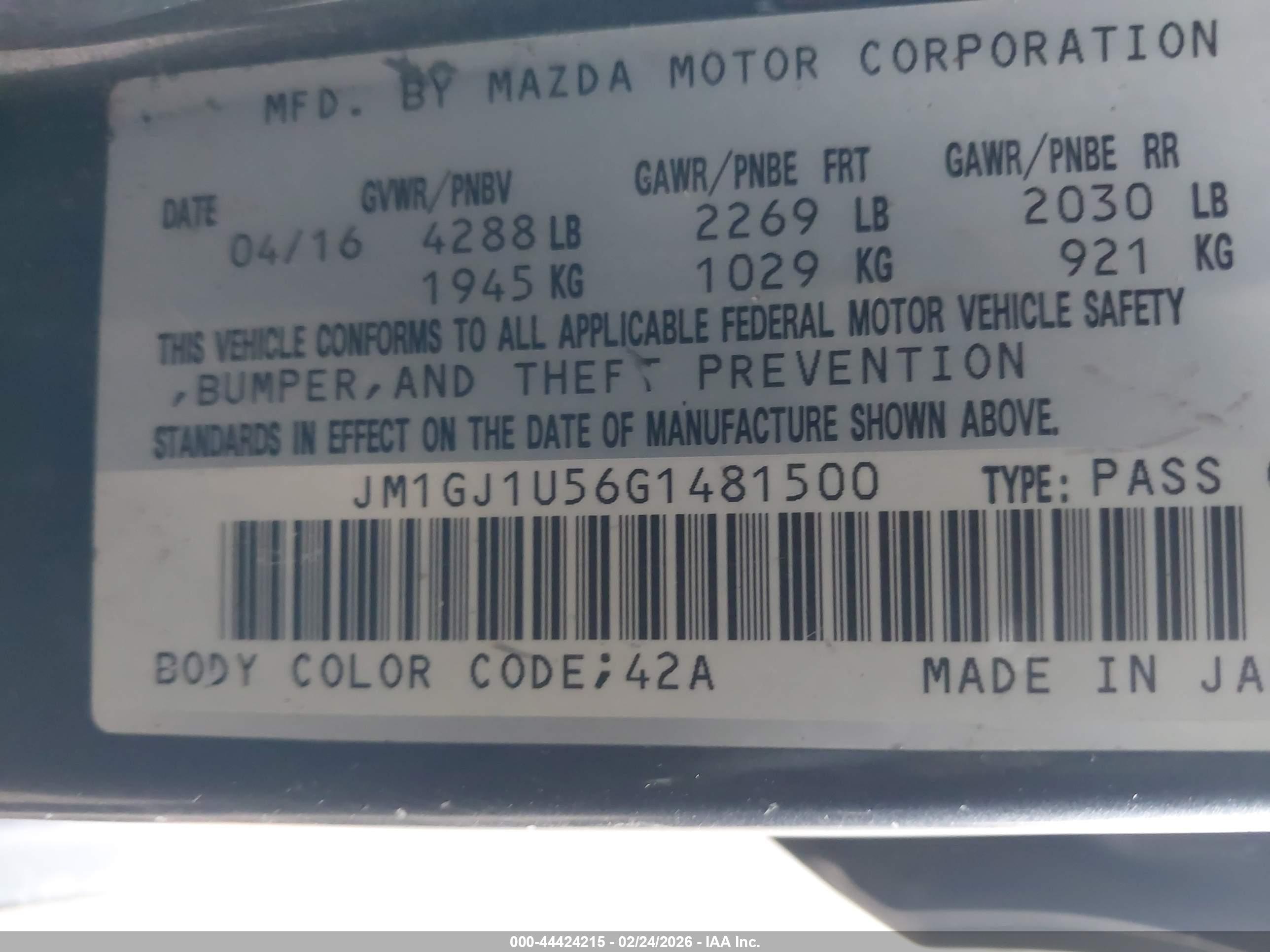 MAZDA MAZDA6 image 9