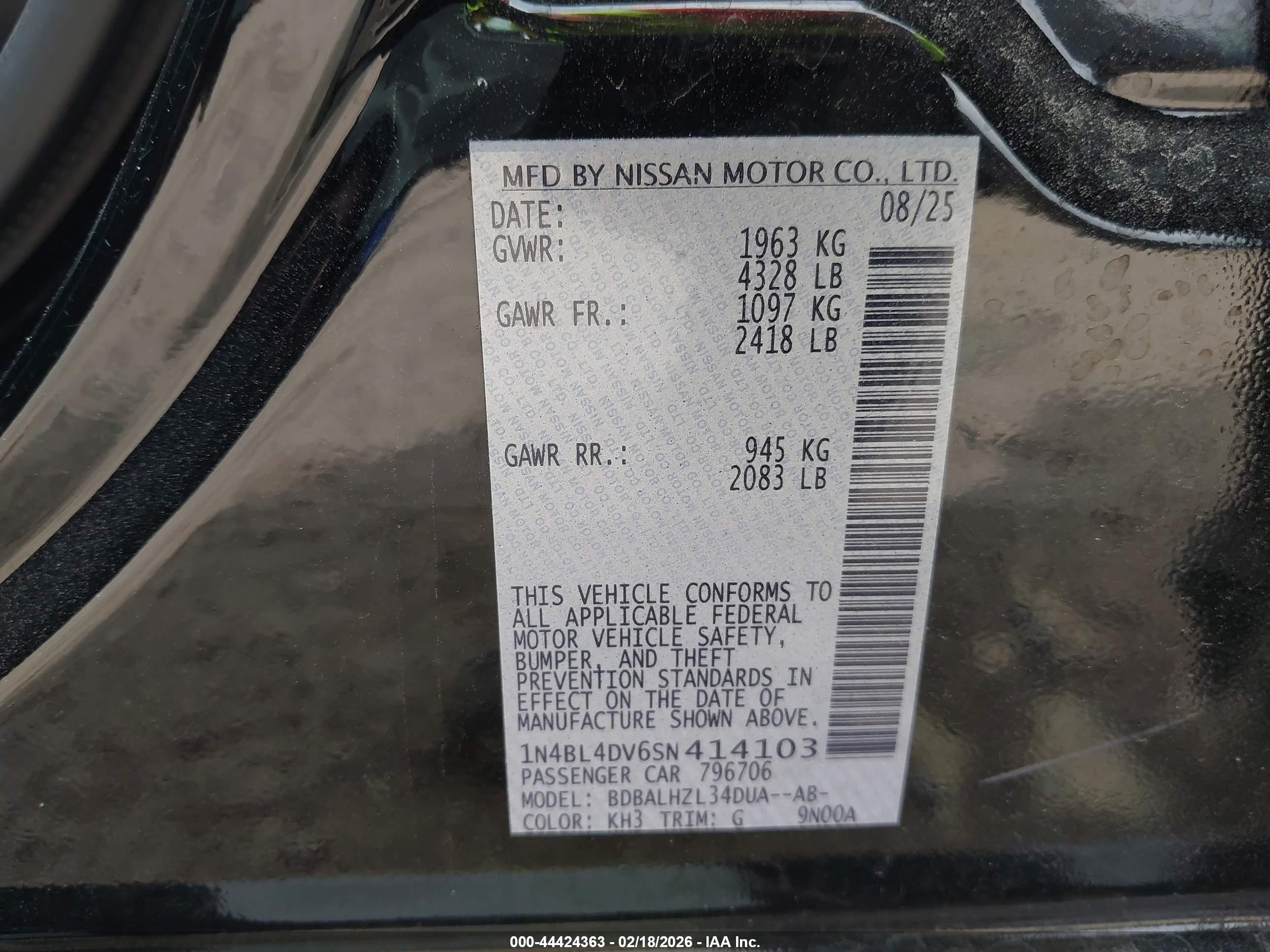 NISSAN ALTIMA image 9