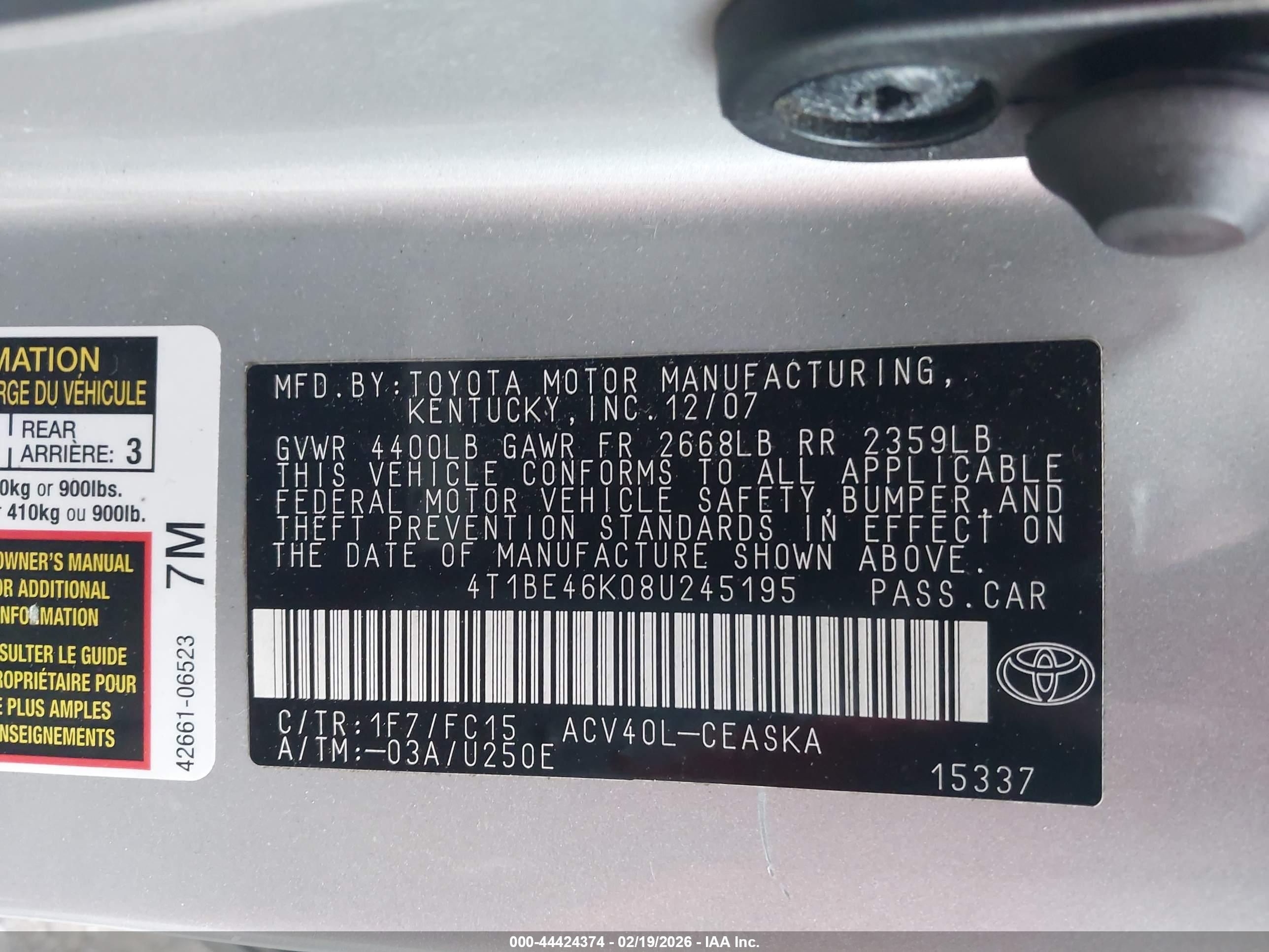 TOYOTA CAMRY image 9