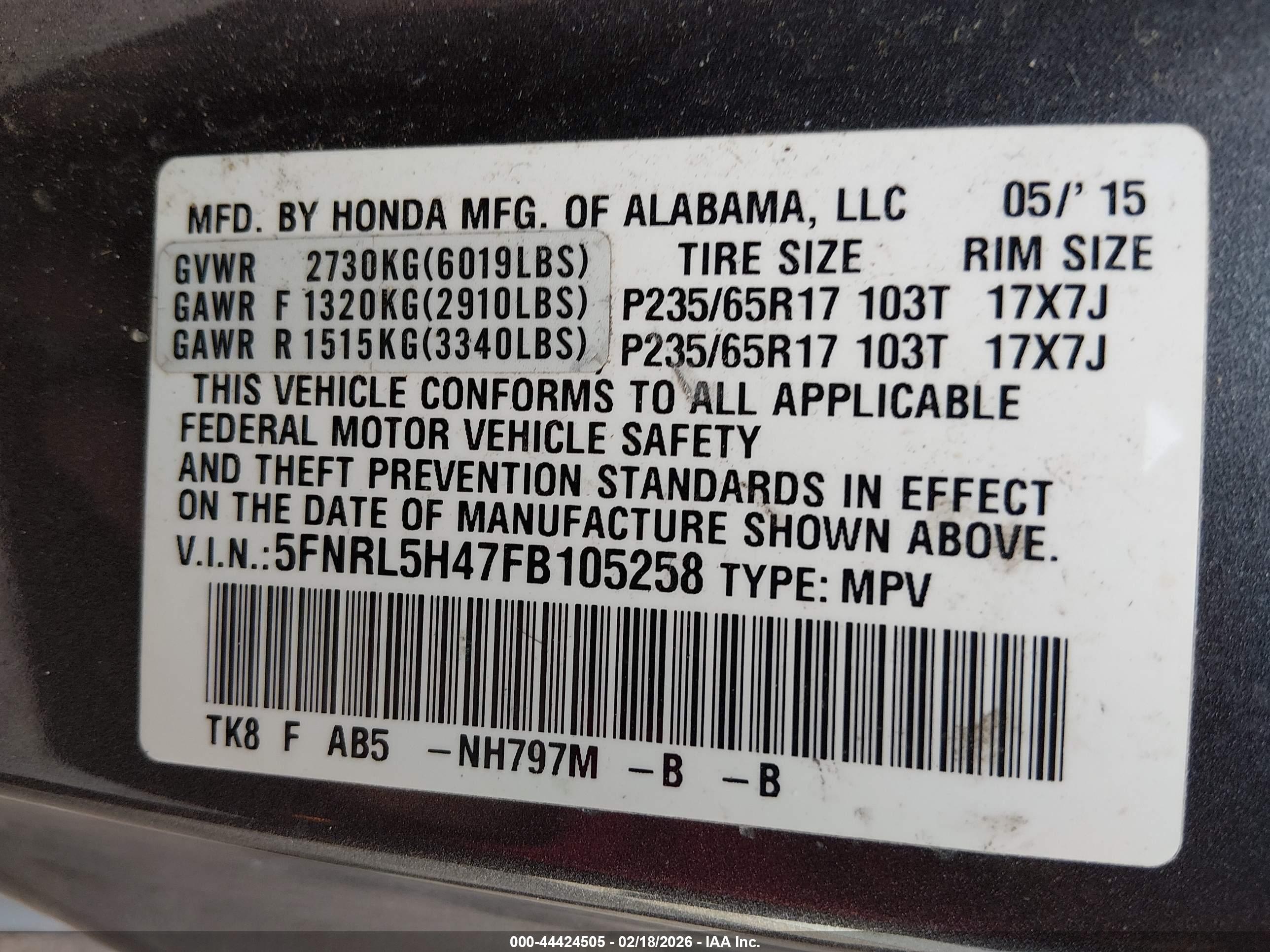 HONDA ODYSSEY image 9