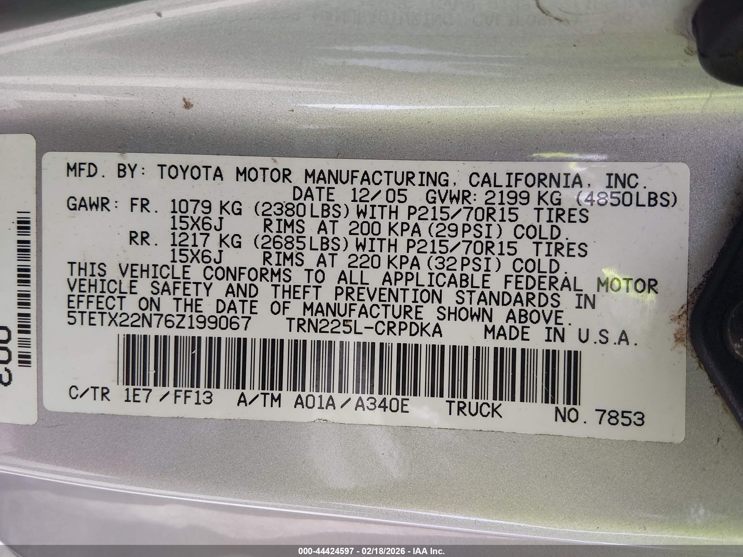 TOYOTA TACOMA image 9