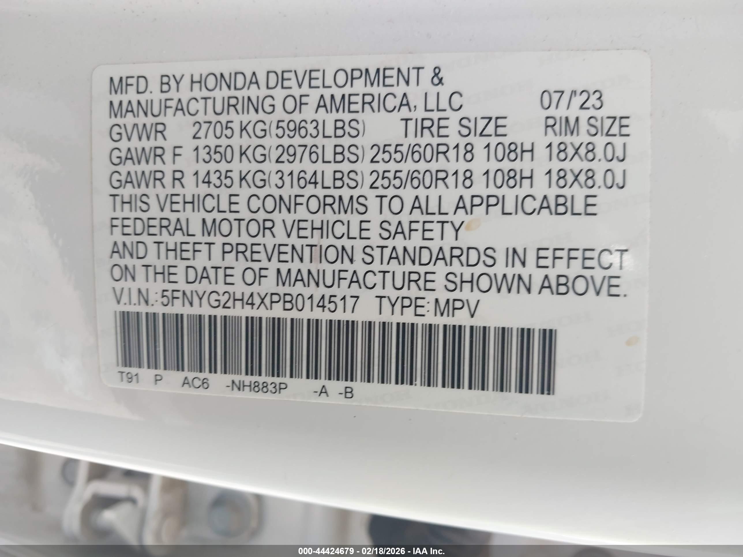 HONDA PILOT image 9
