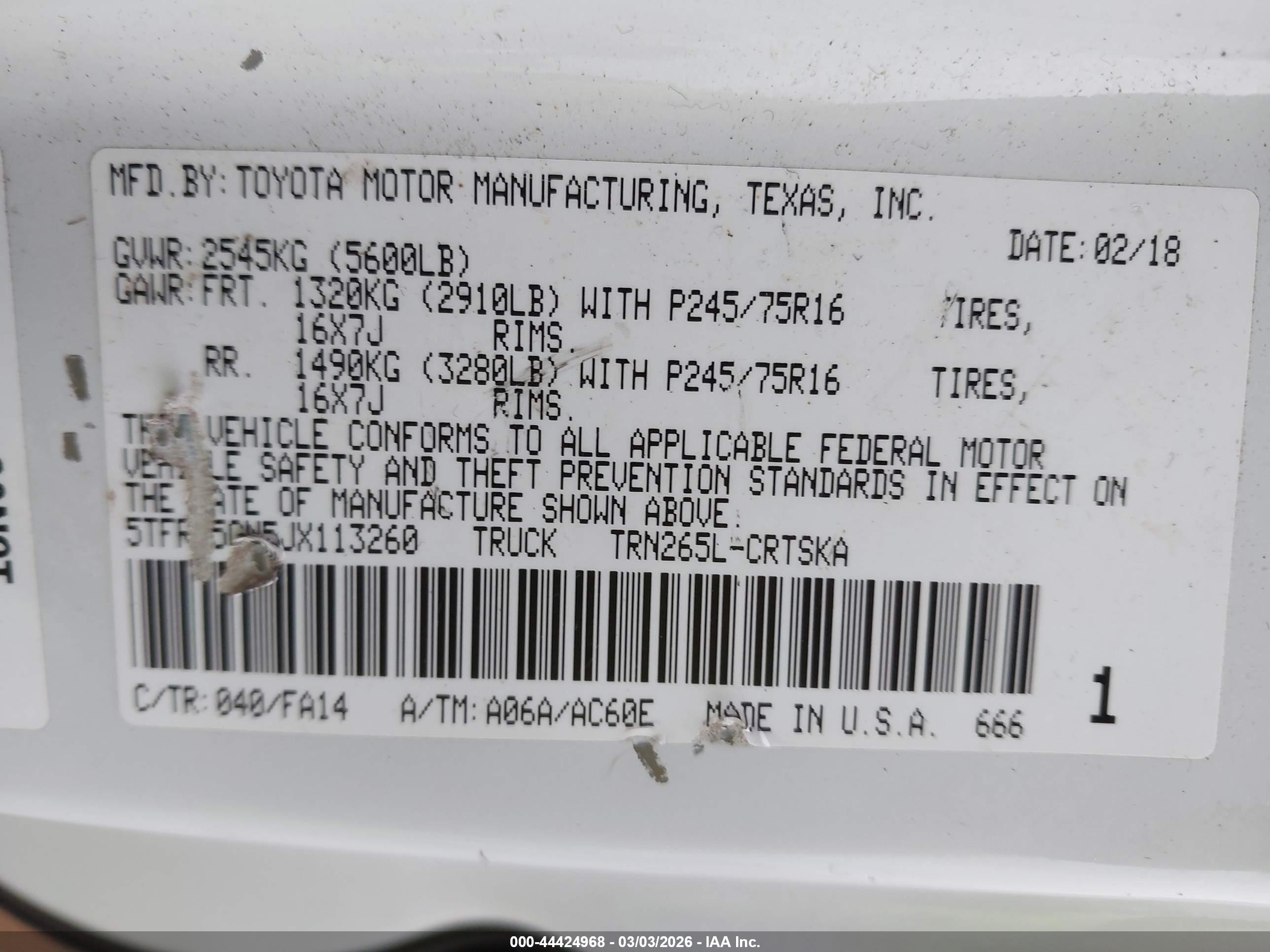 TOYOTA TACOMA image 9
