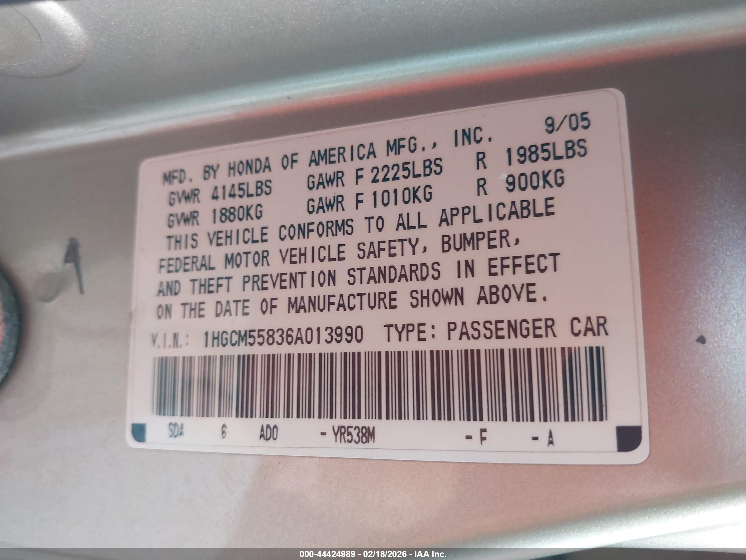 HONDA ACCORD image 9