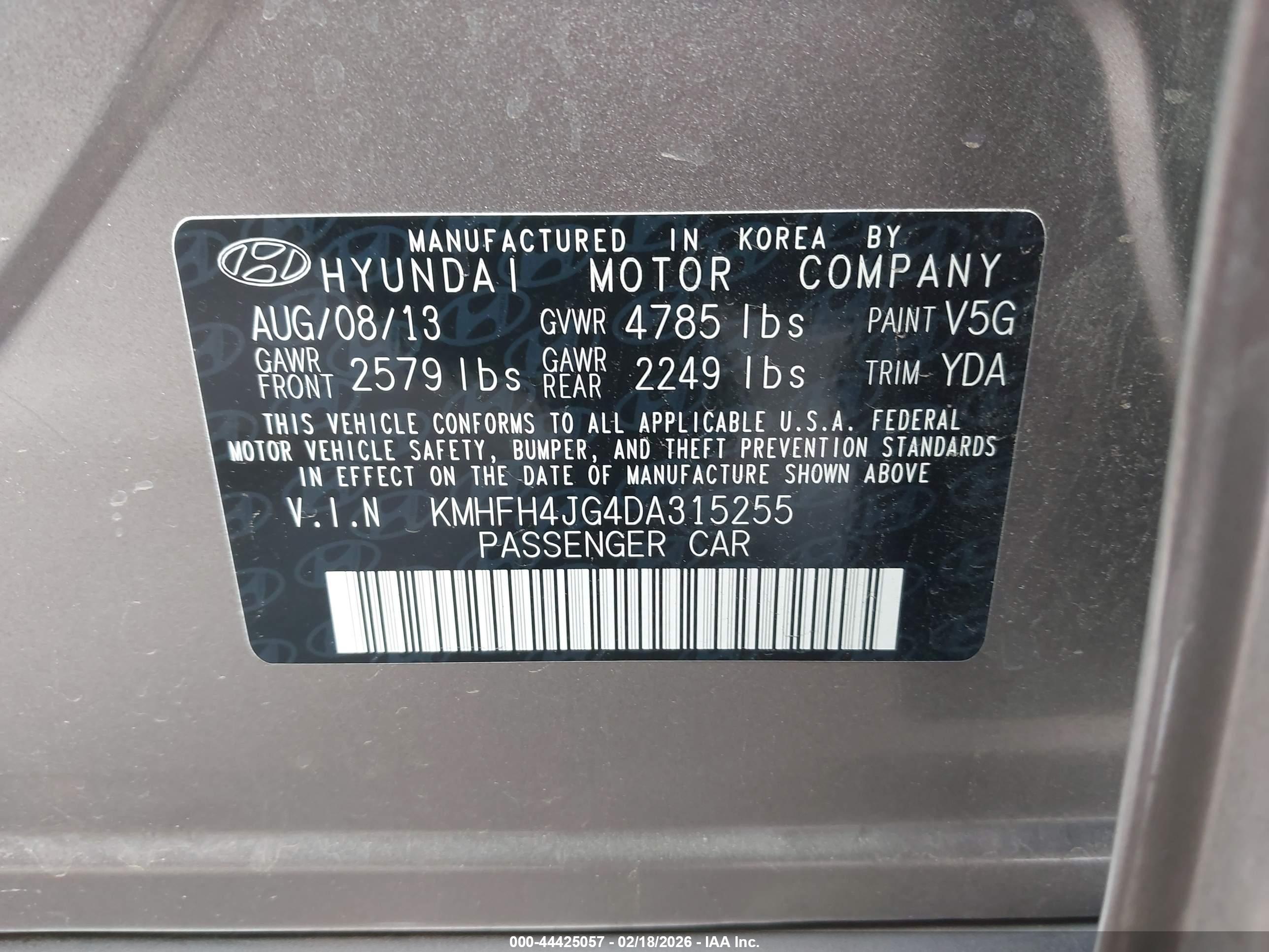 HYUNDAI AZERA image 9