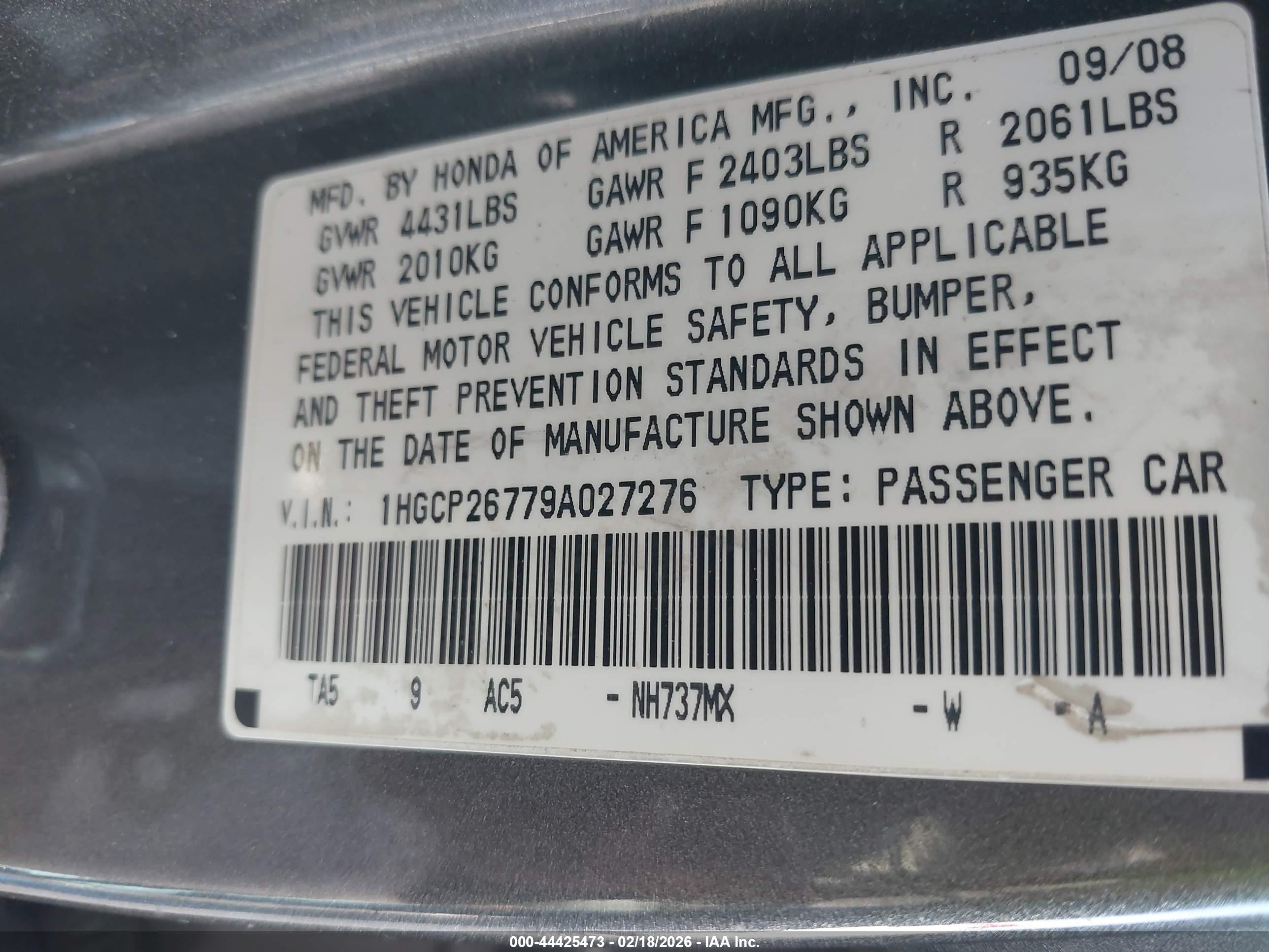 HONDA ACCORD image 9