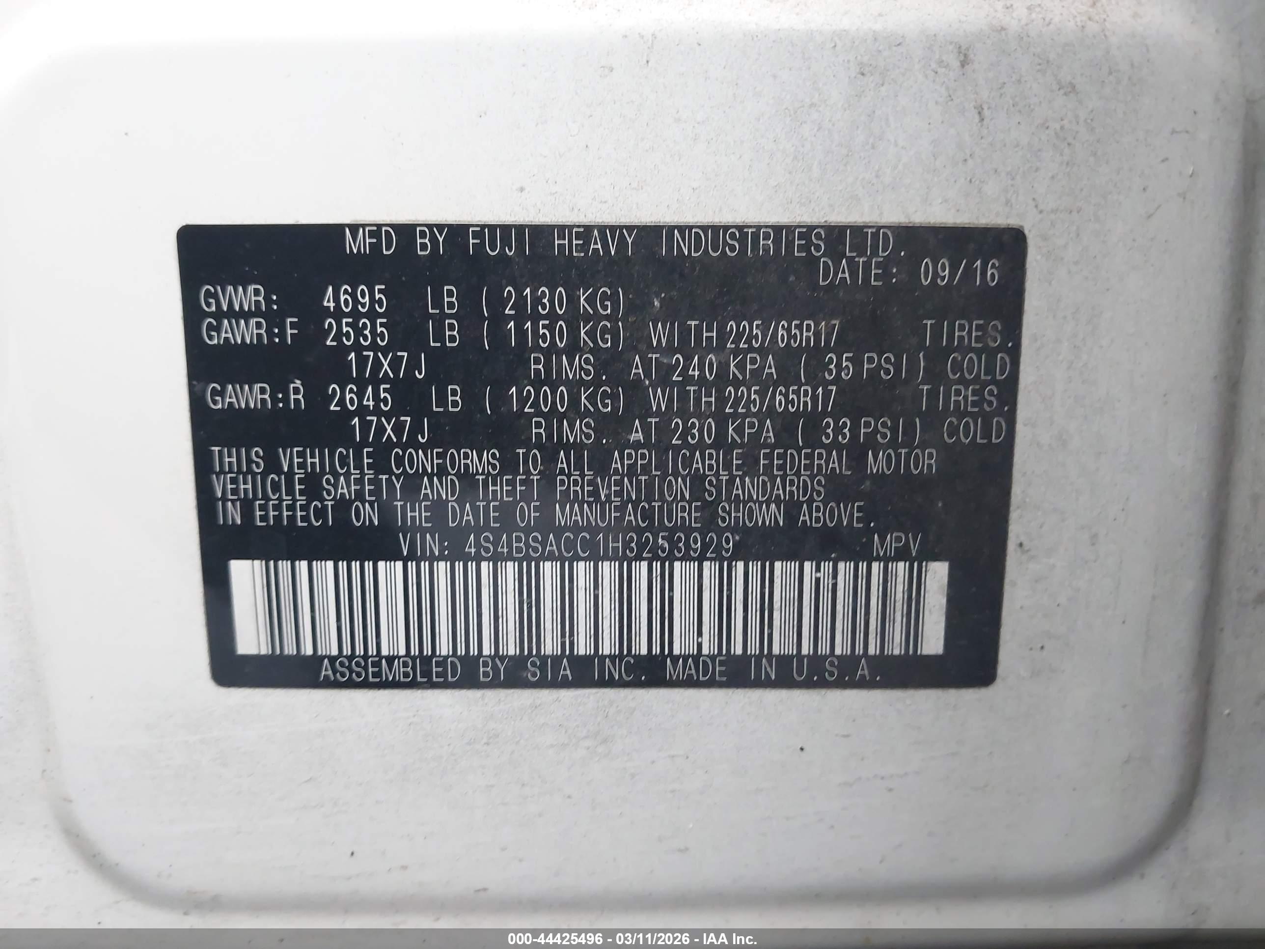 SUBARU OUTBACK image 9
