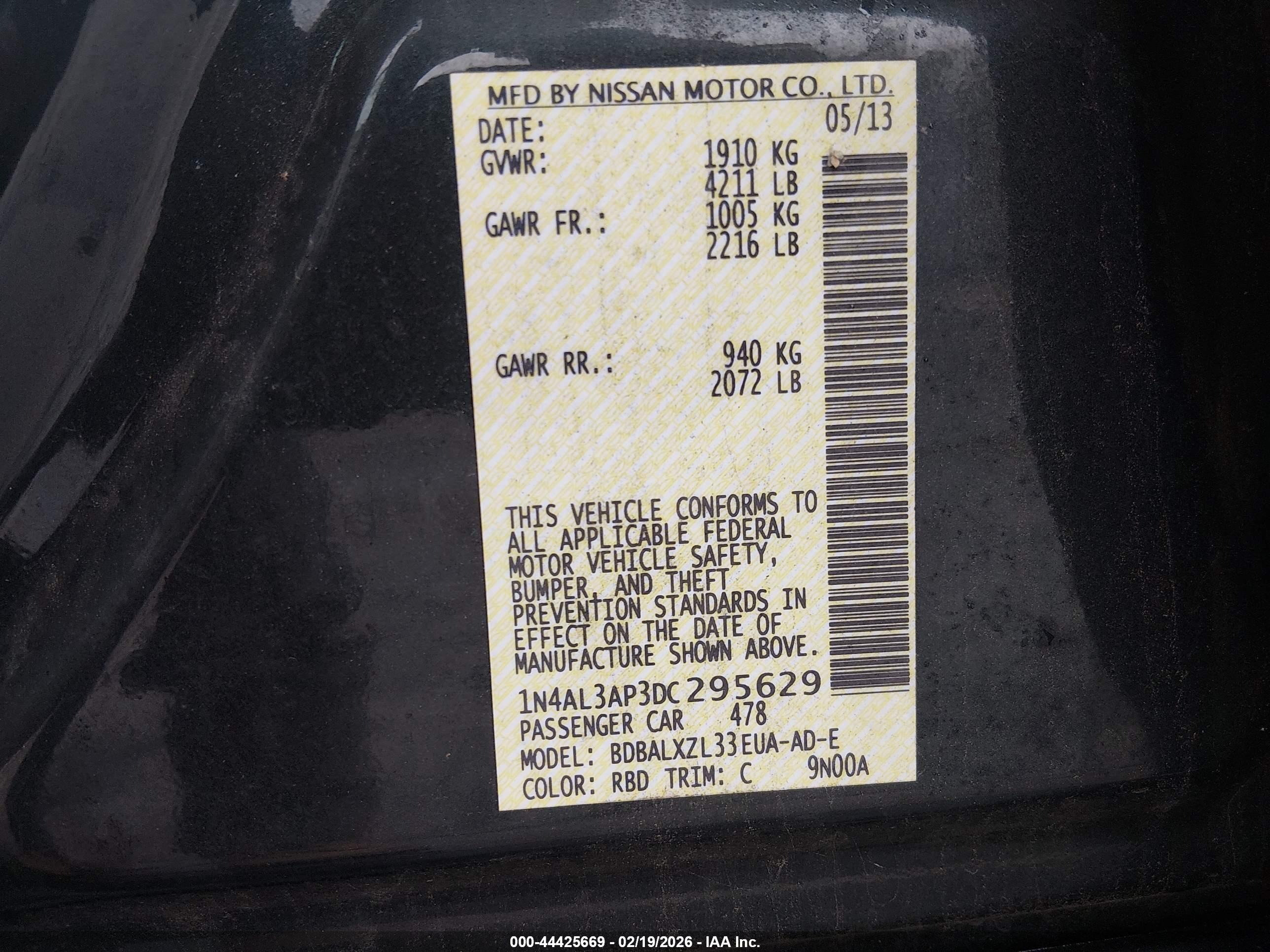 NISSAN ALTIMA image 9