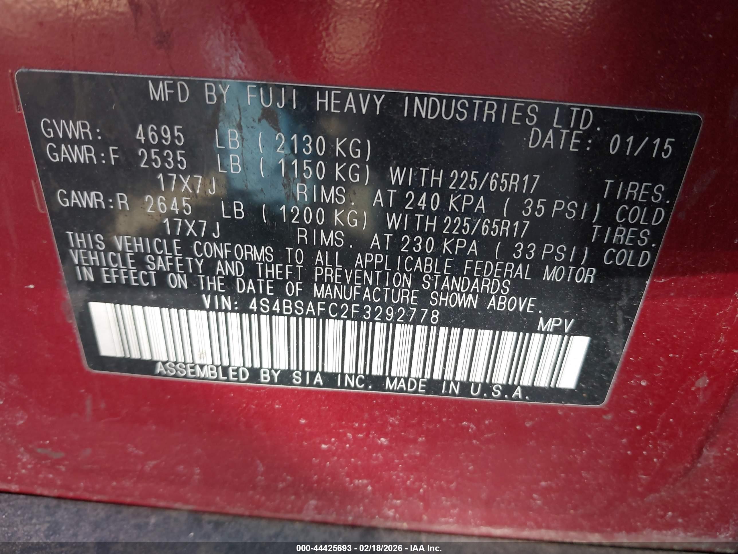 SUBARU OUTBACK image 9