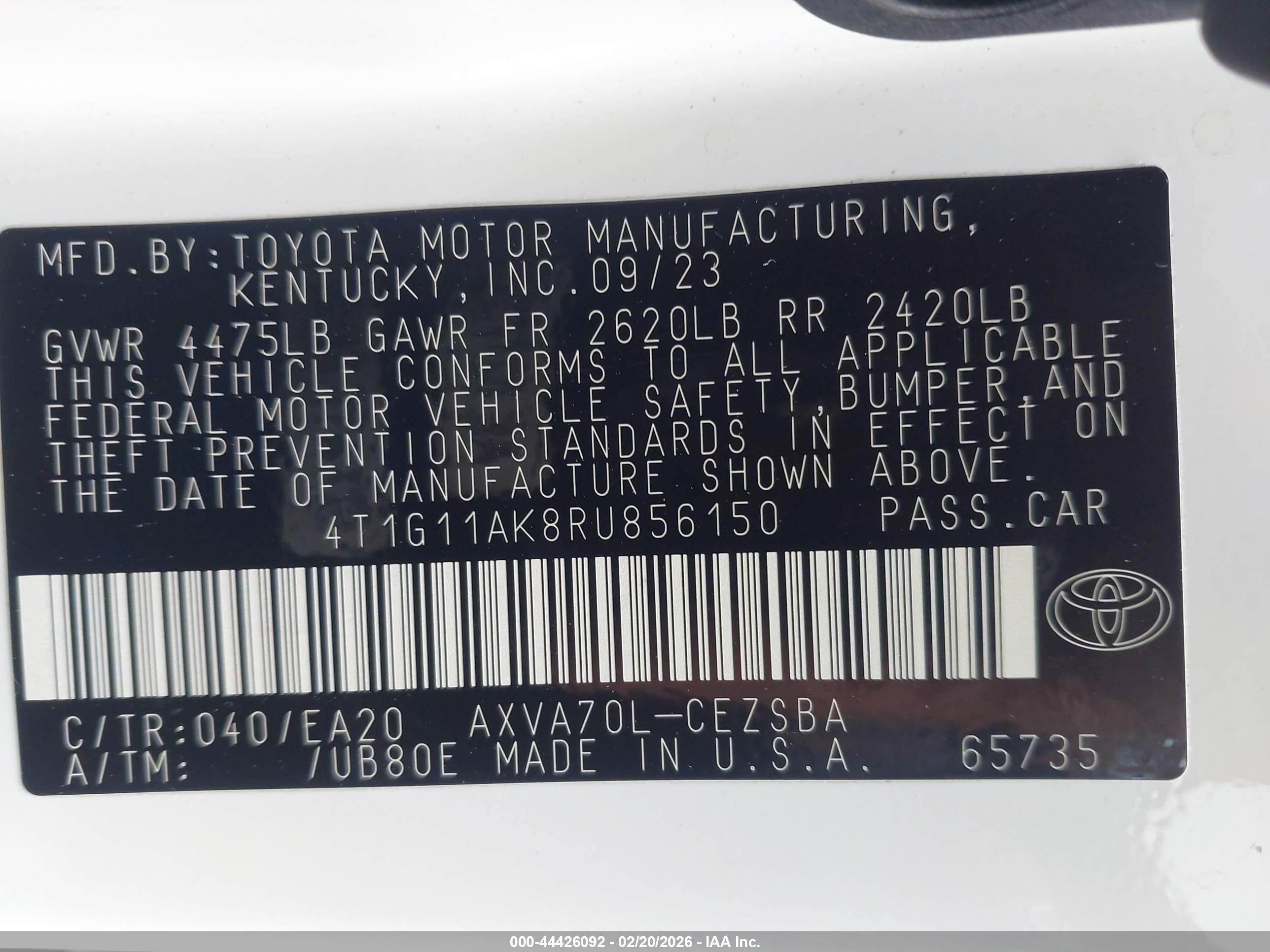 TOYOTA CAMRY image 9