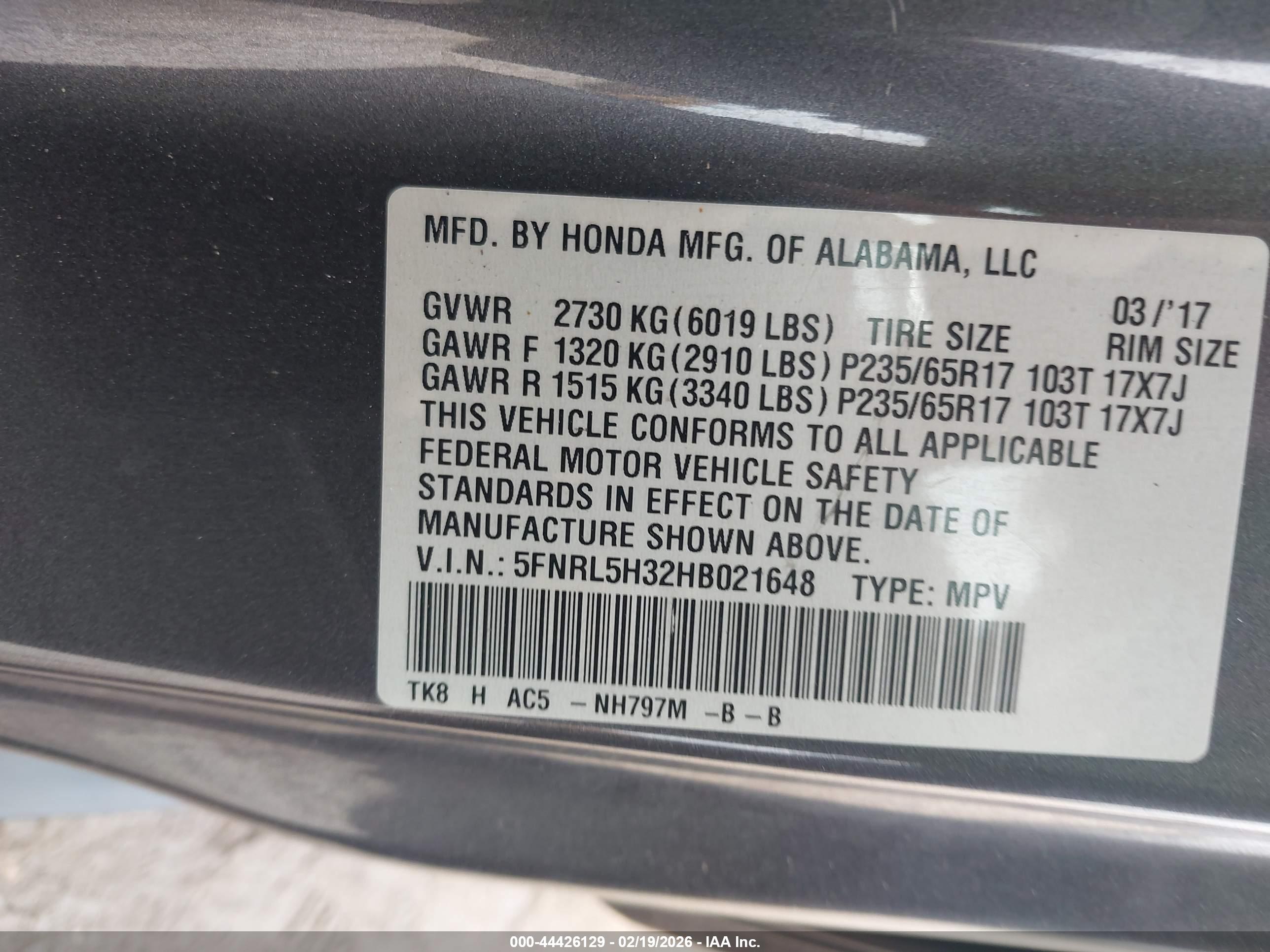 HONDA ODYSSEY image 9