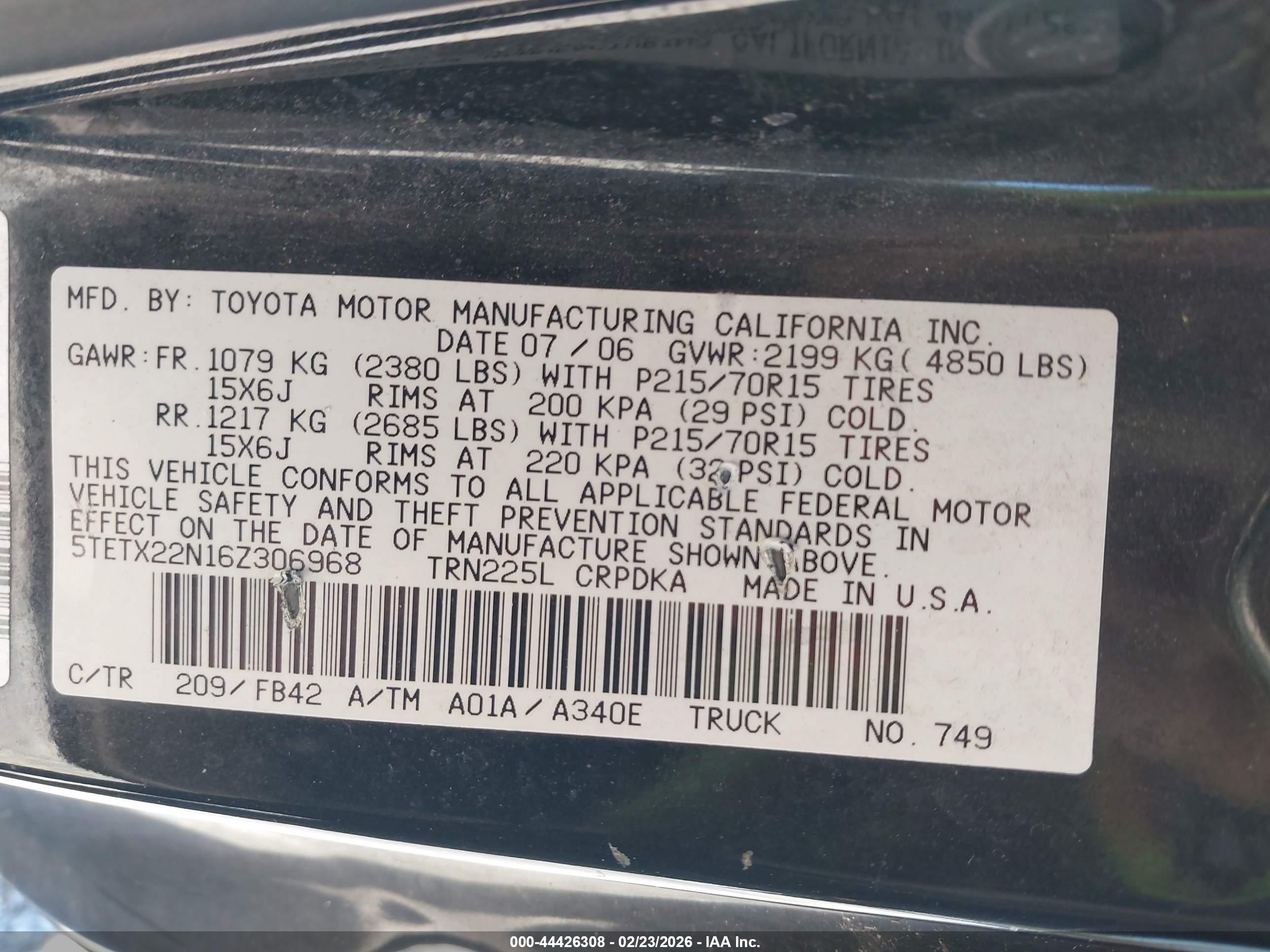 TOYOTA TACOMA image 9