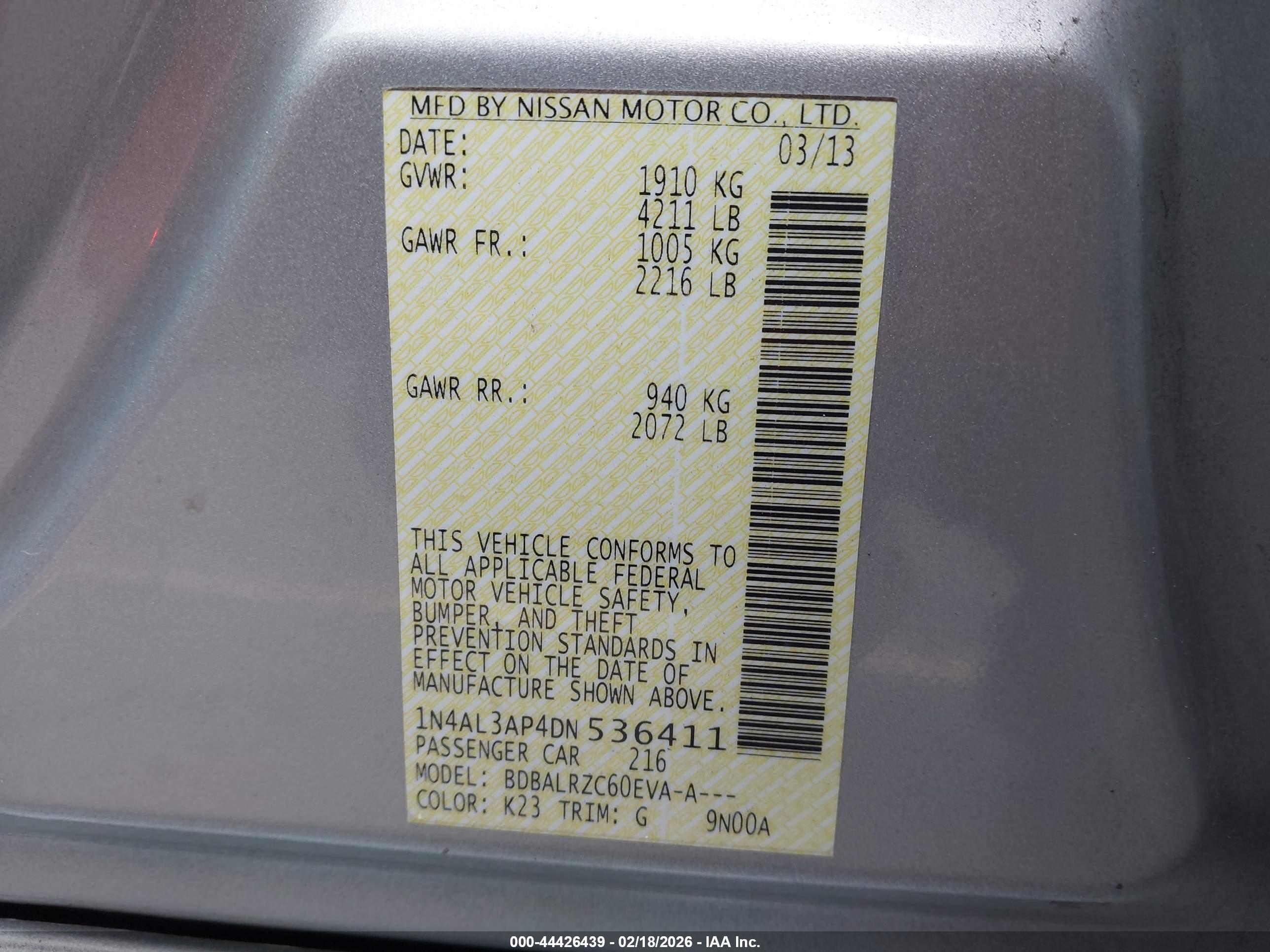 NISSAN ALTIMA image 9
