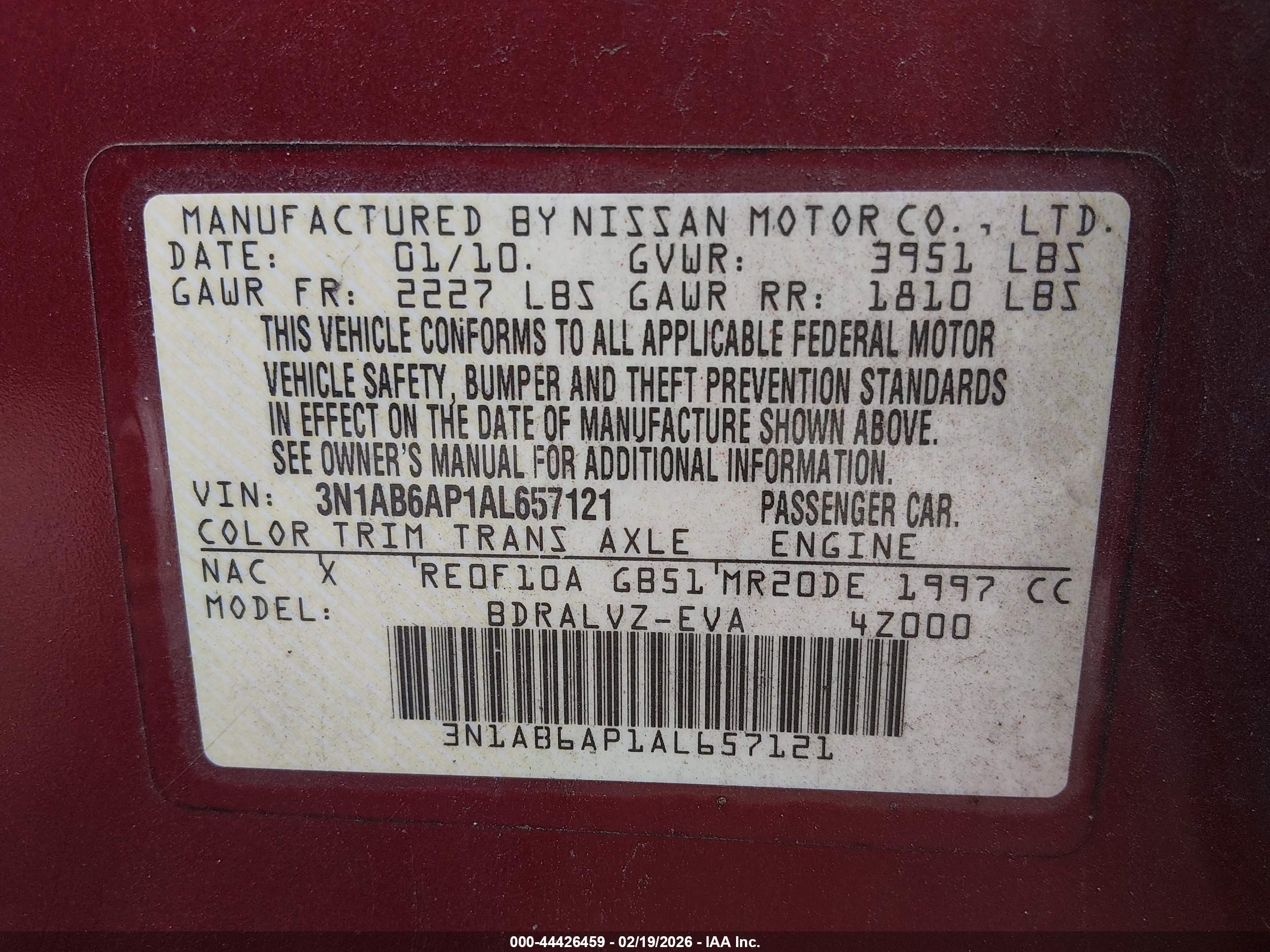 NISSAN SENTRA image 9