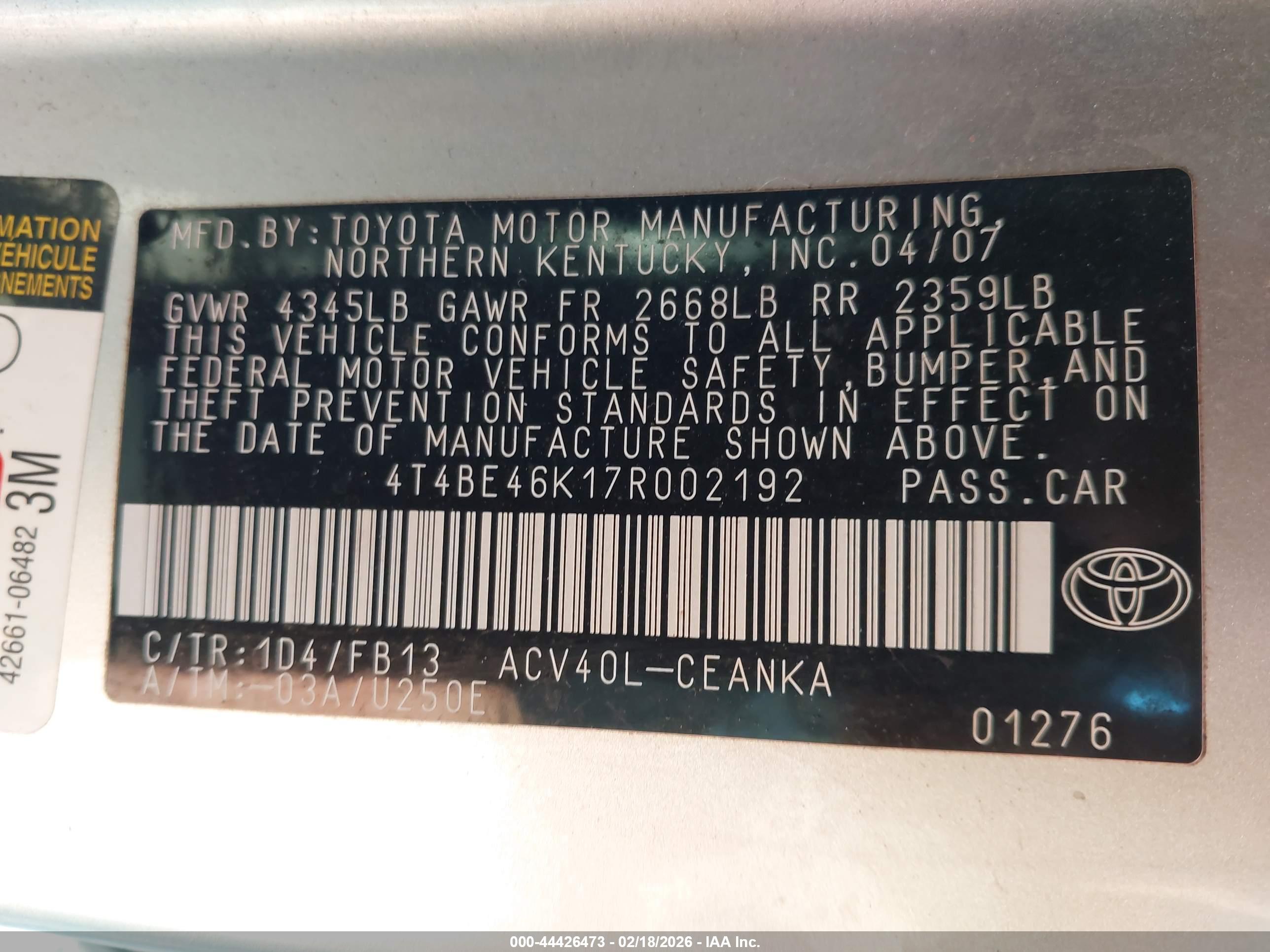 TOYOTA CAMRY image 9