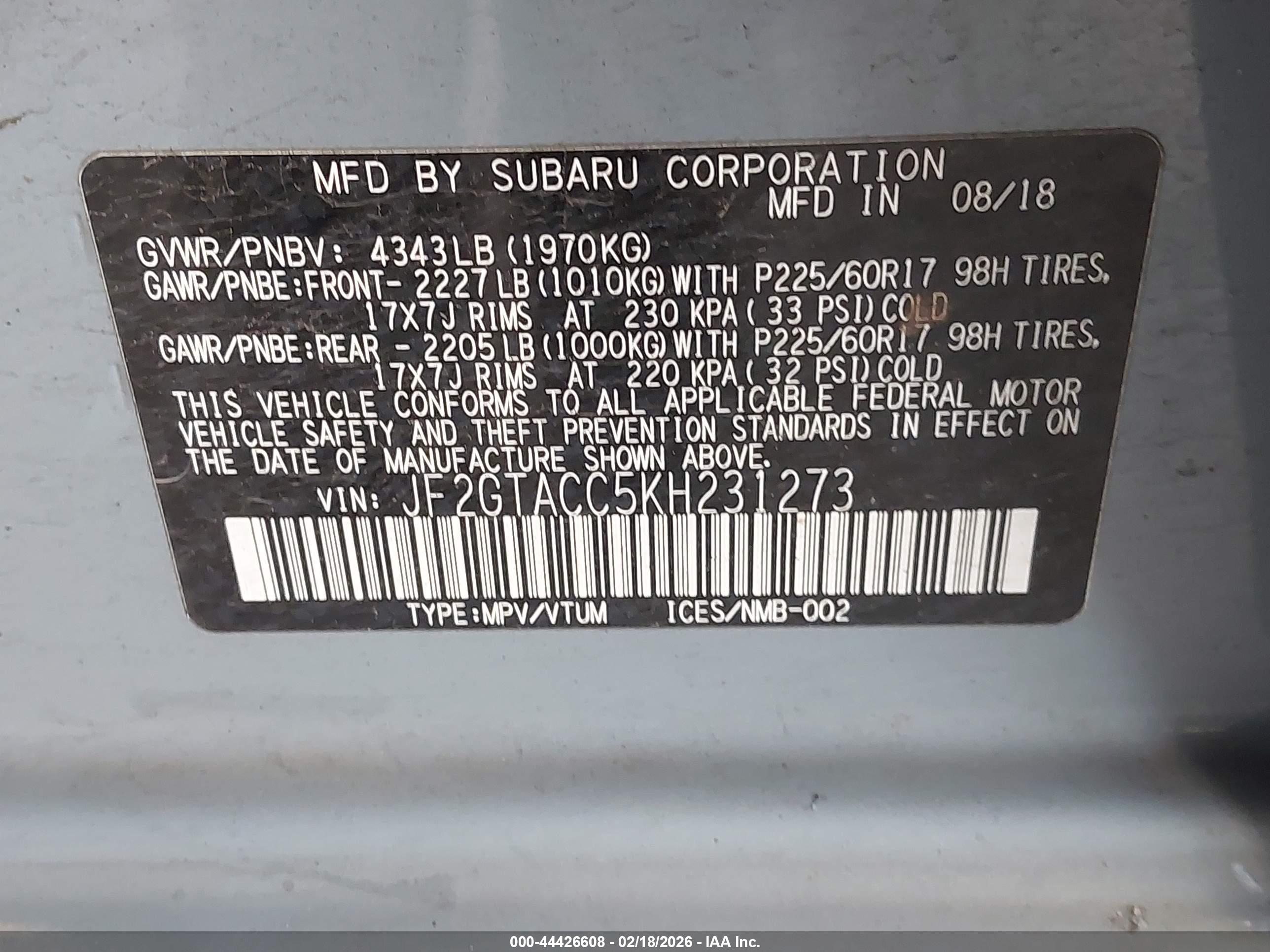 SUBARU CROSSTREK image 9