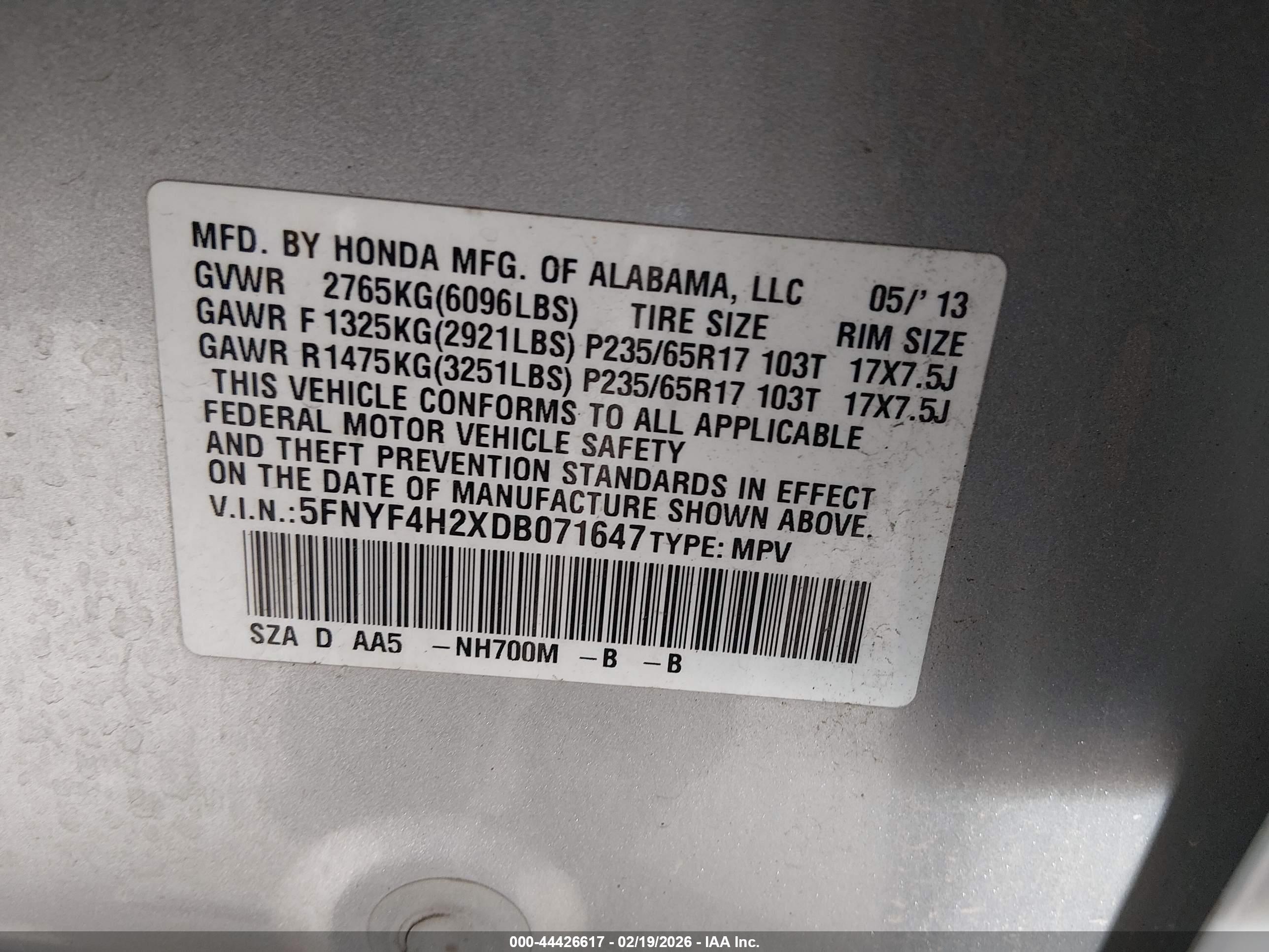 HONDA PILOT image 9