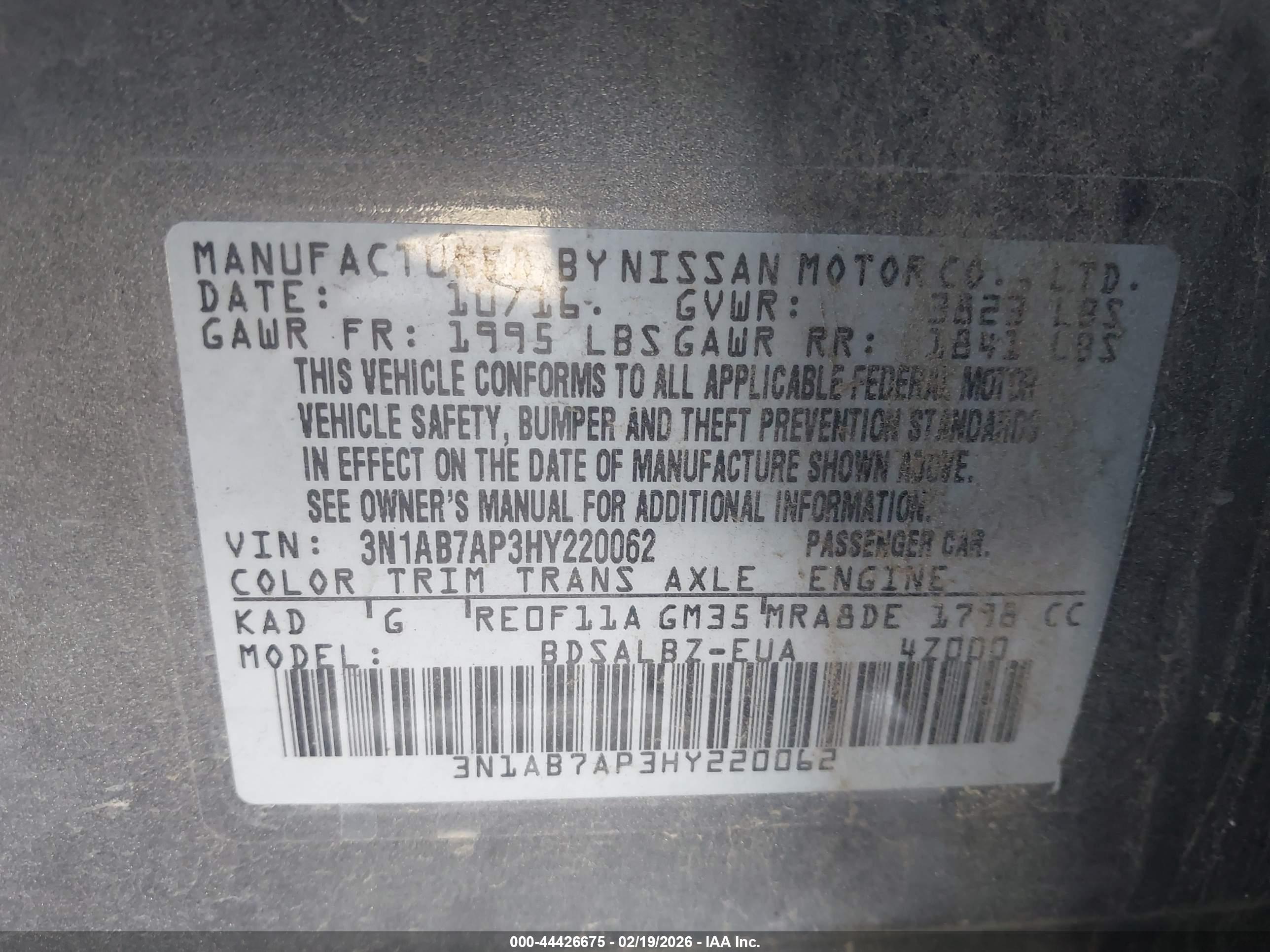 NISSAN SENTRA image 9