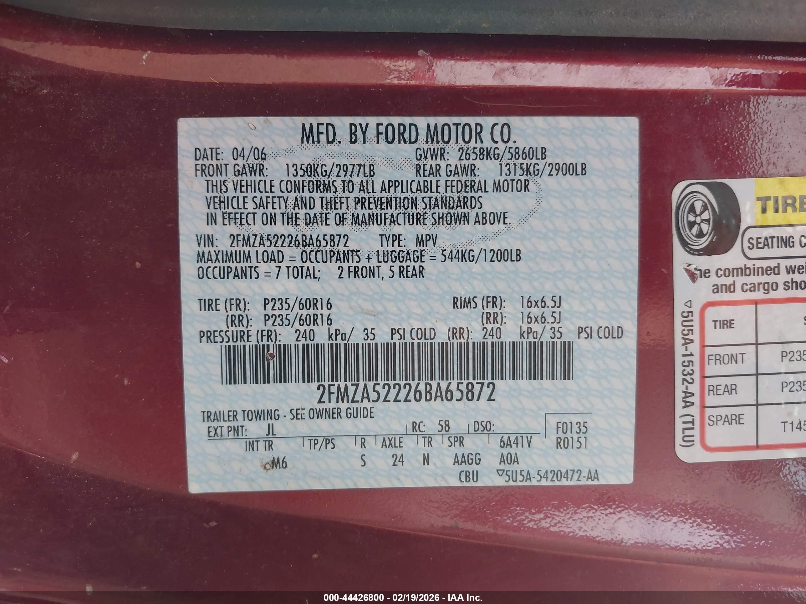 FORD FREESTAR image 9
