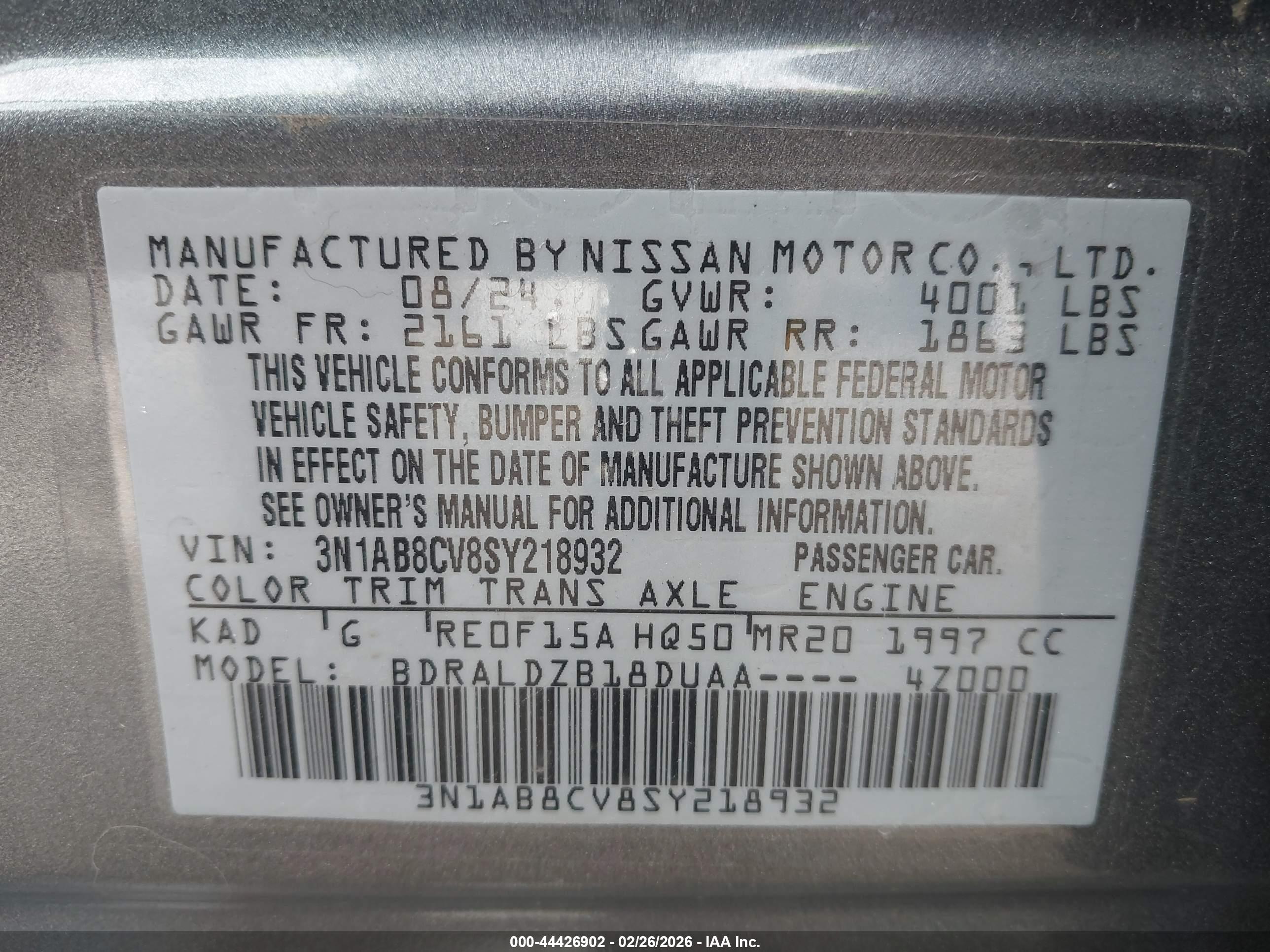 NISSAN SENTRA image 9