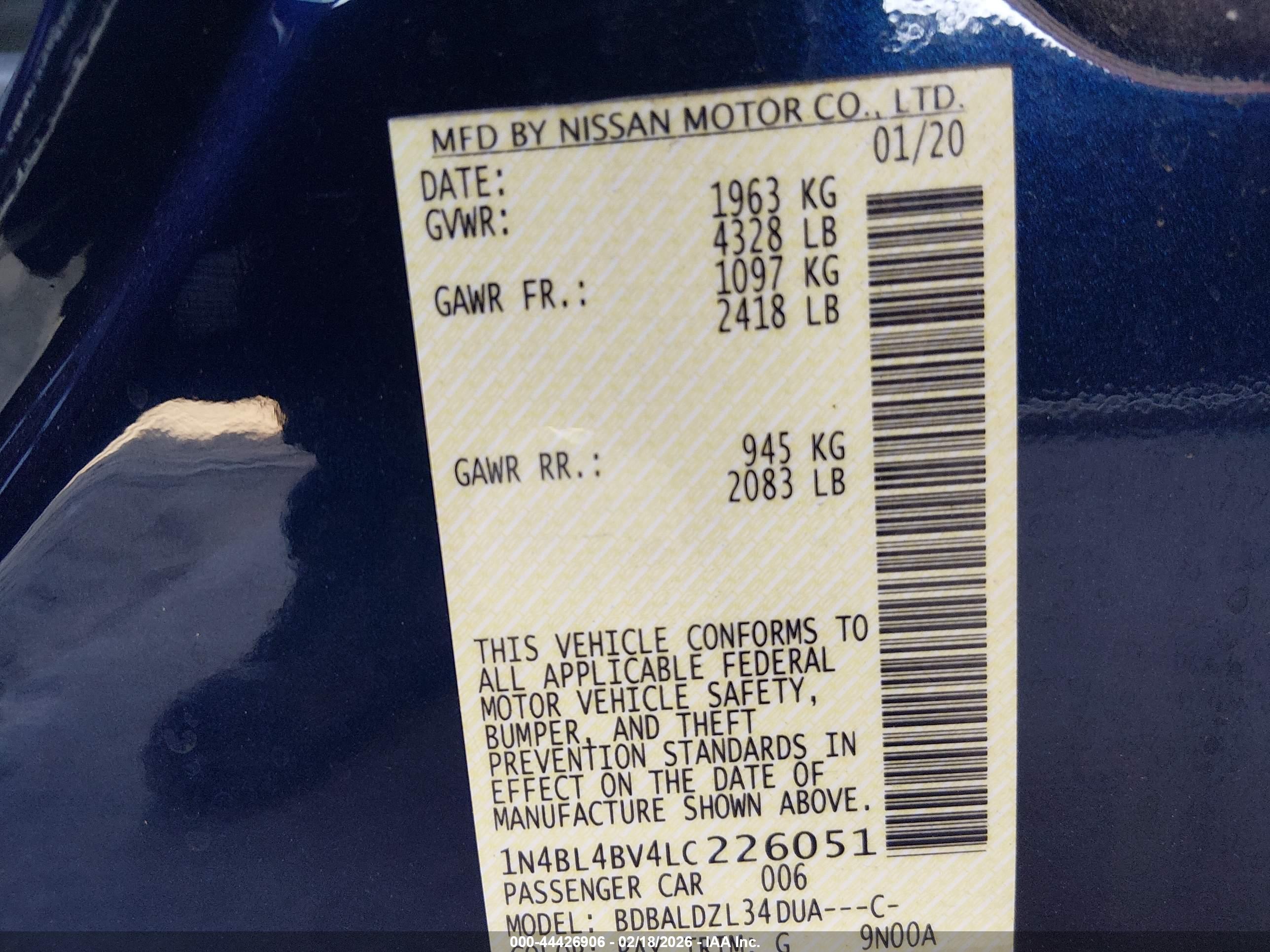NISSAN ALTIMA image 9