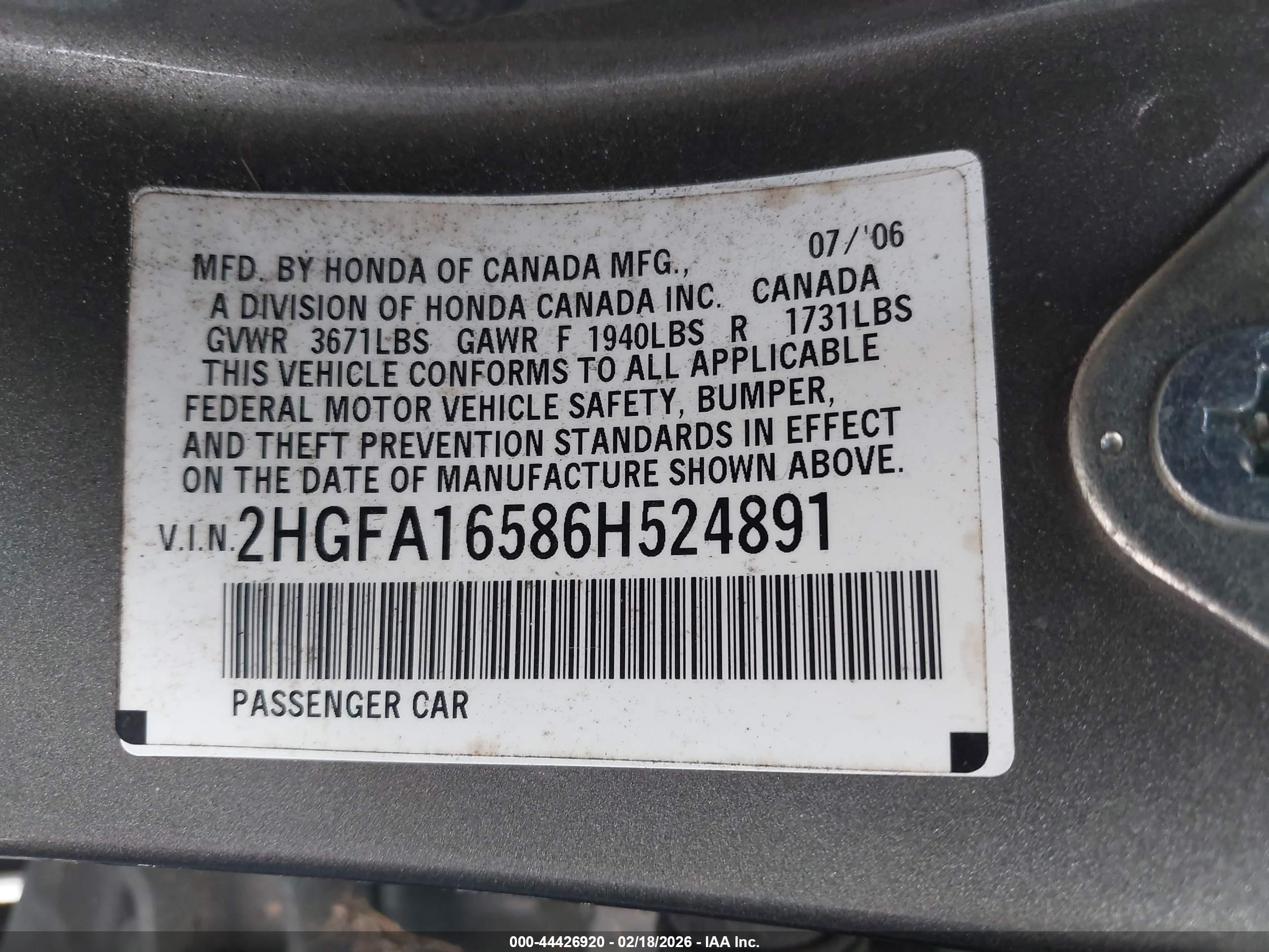HONDA CIVIC image 9