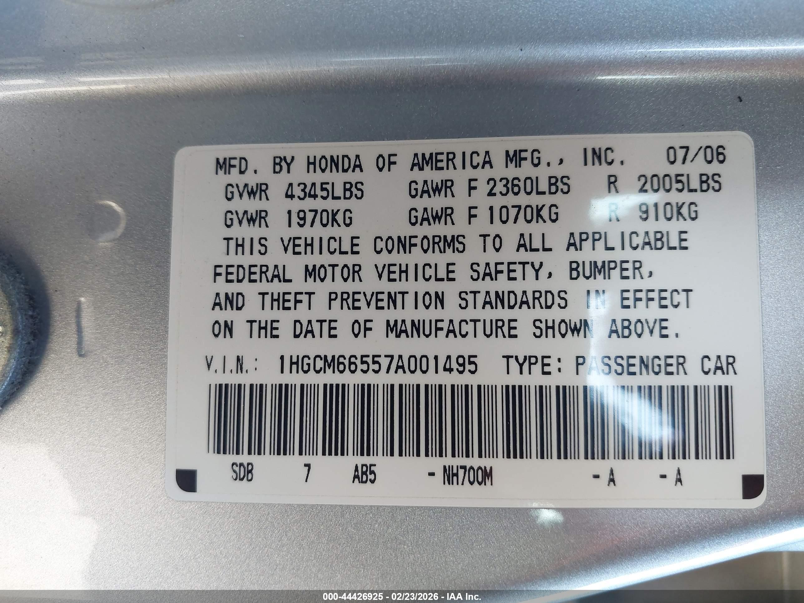 HONDA ACCORD image 9