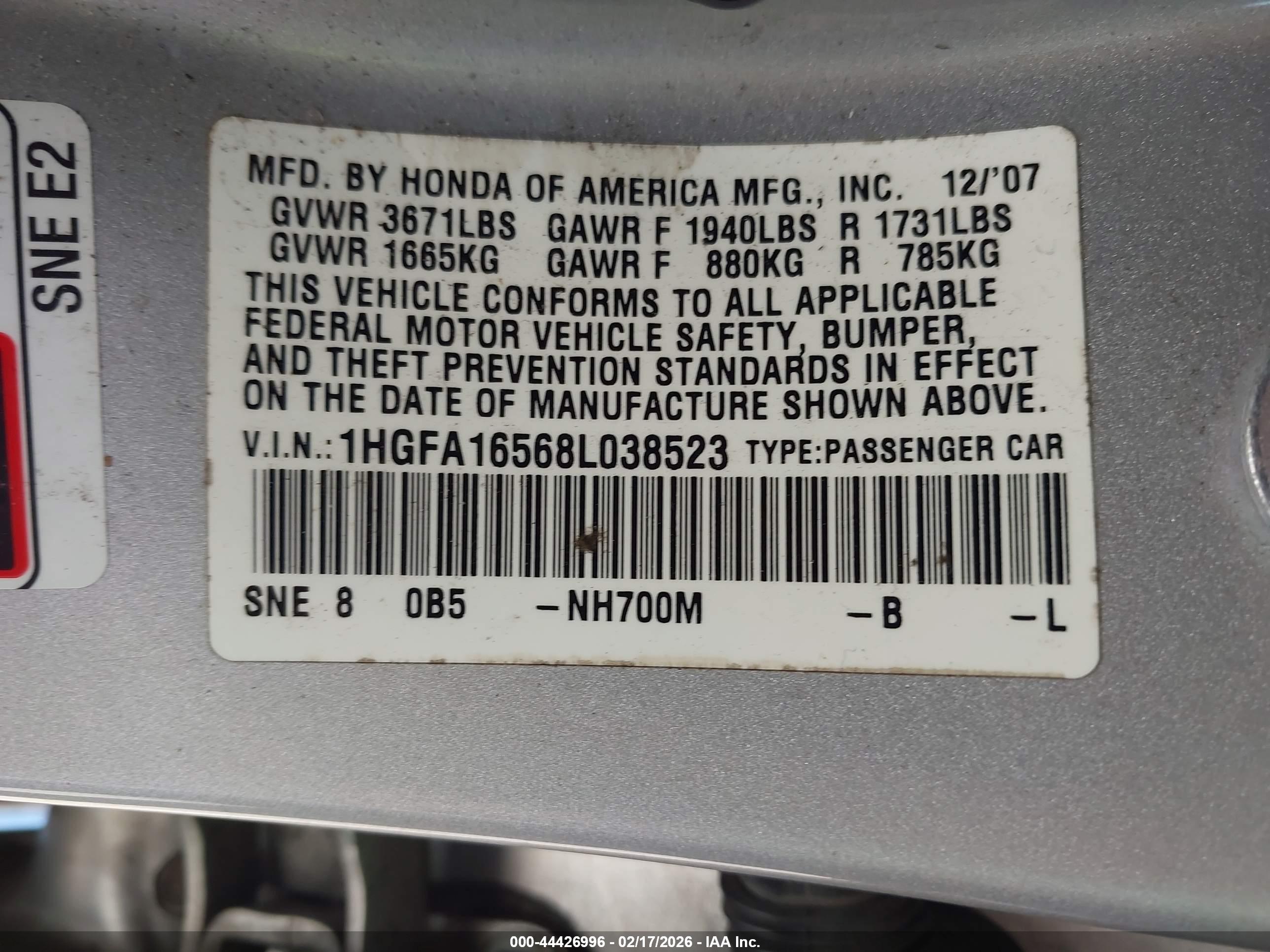 HONDA CIVIC image 9