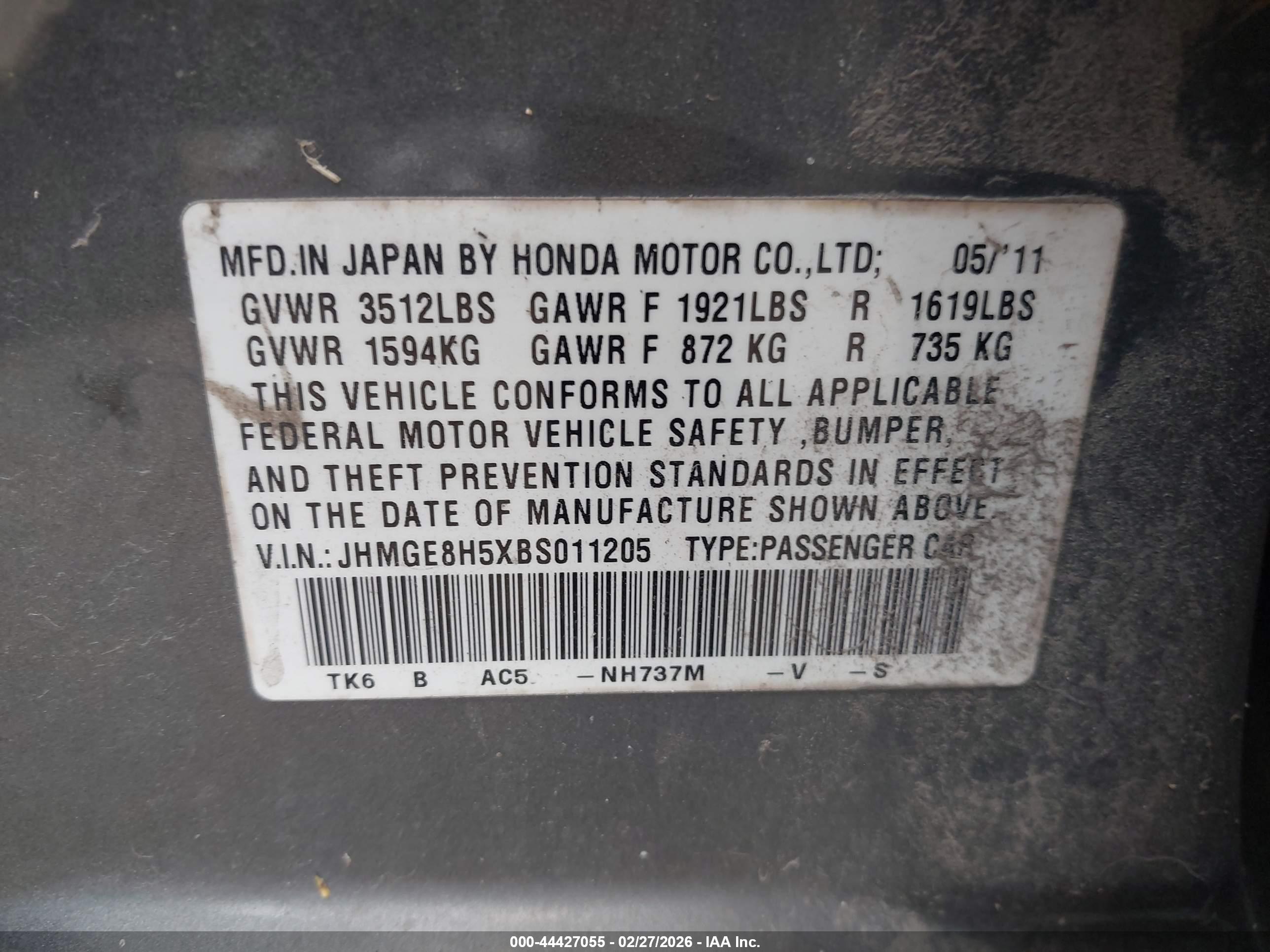 HONDA FIT image 9
