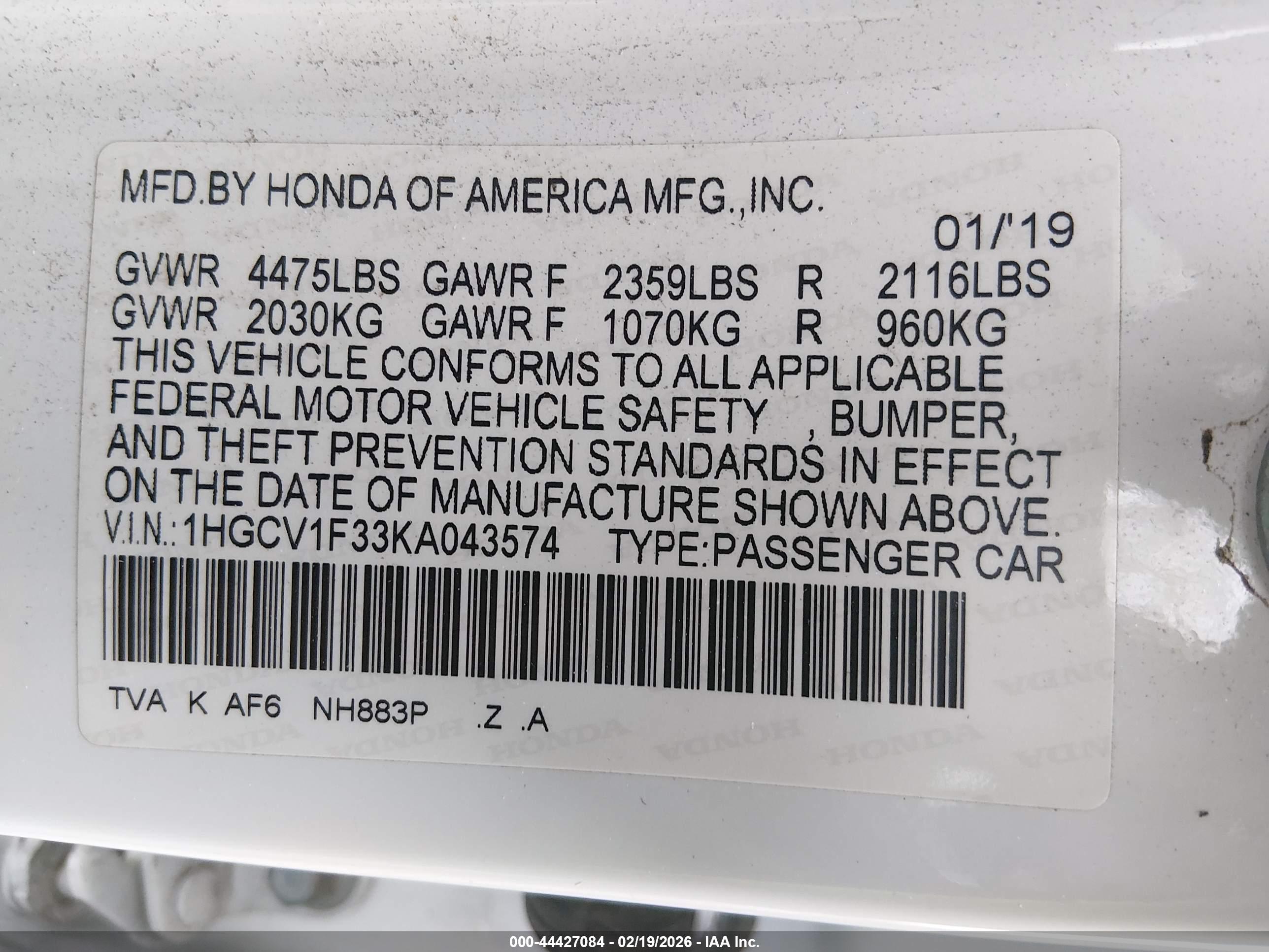 HONDA ACCORD image 9