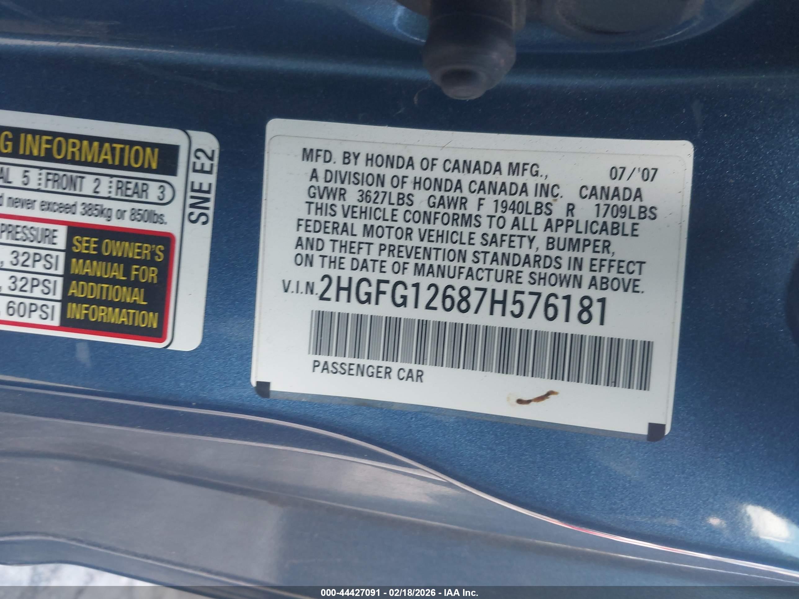 HONDA CIVIC image 9