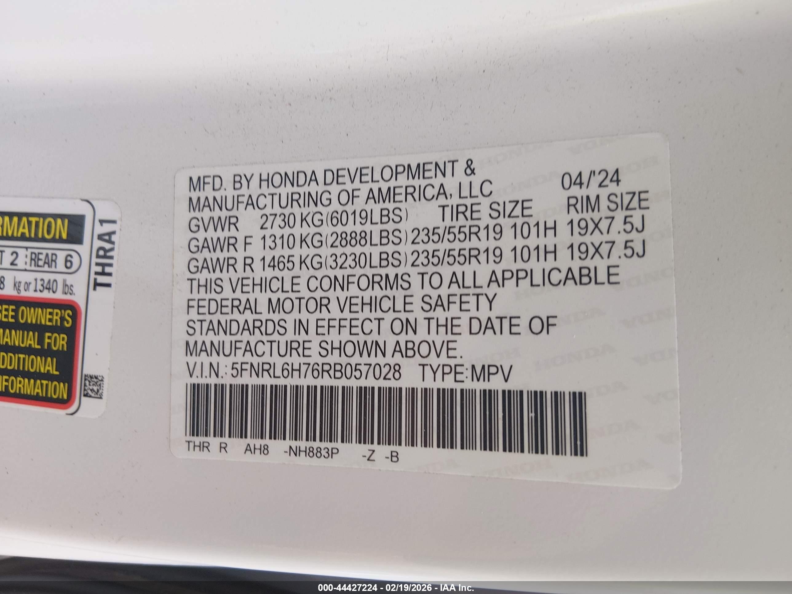 HONDA ODYSSEY image 9