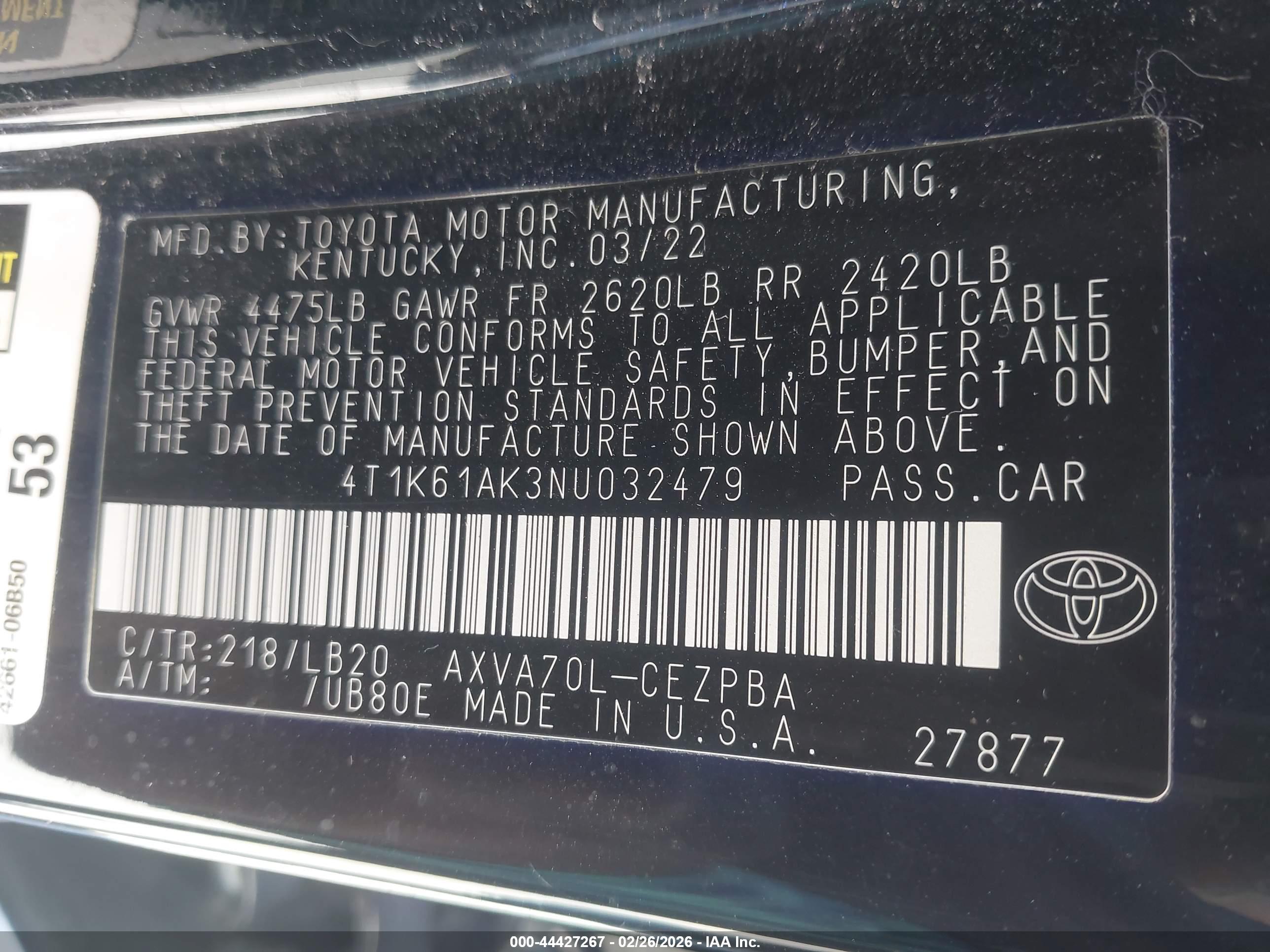 TOYOTA CAMRY image 9