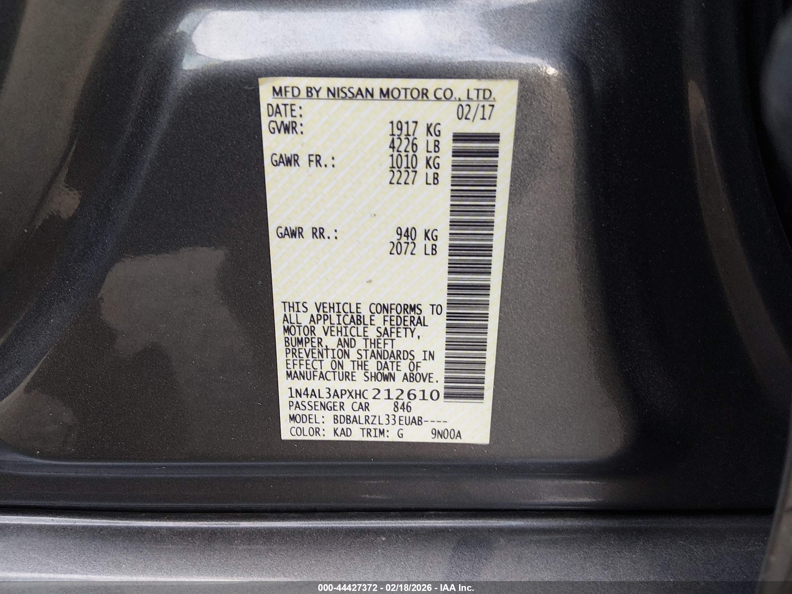 NISSAN ALTIMA image 9
