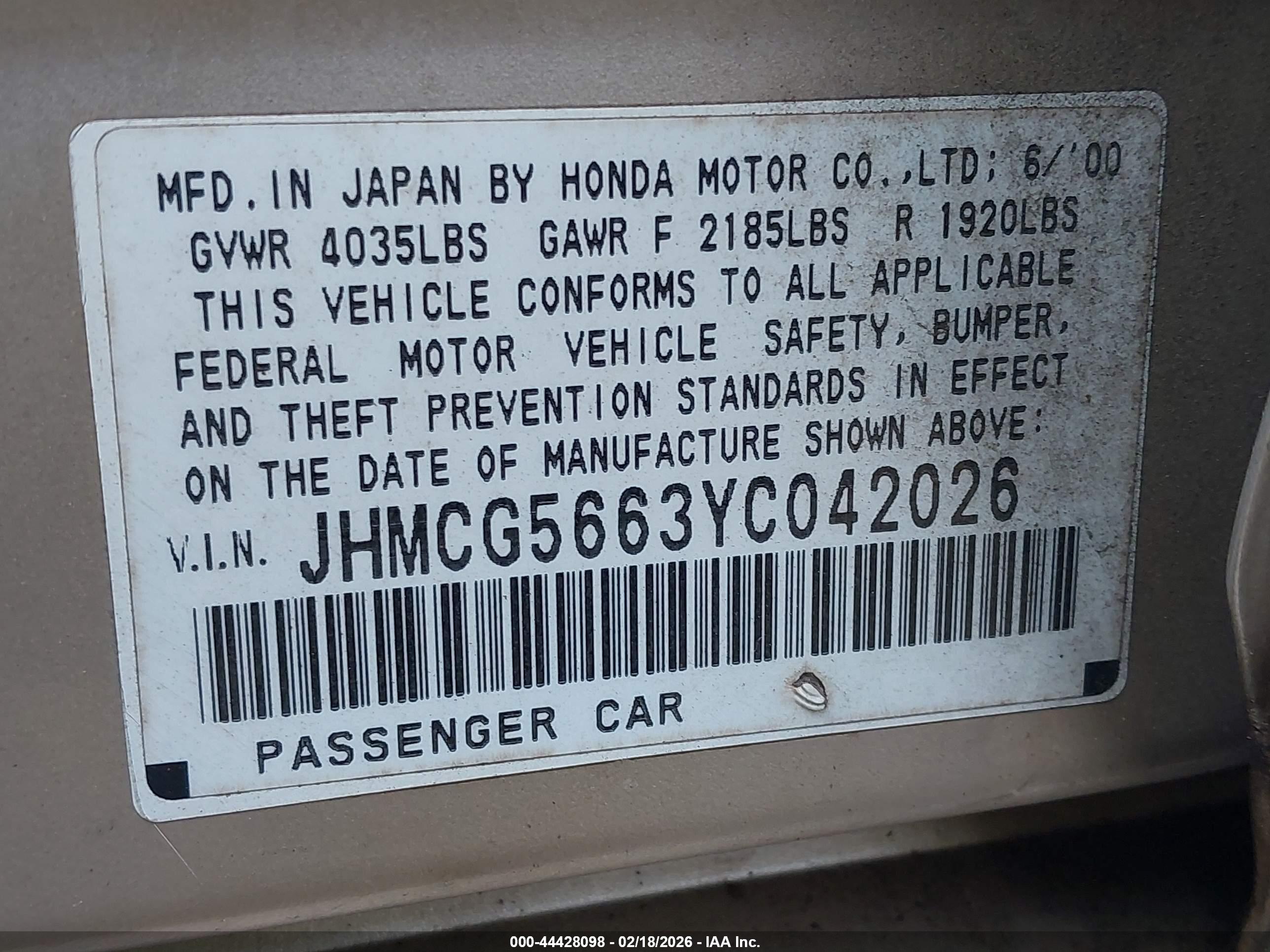 HONDA ACCORD image 9