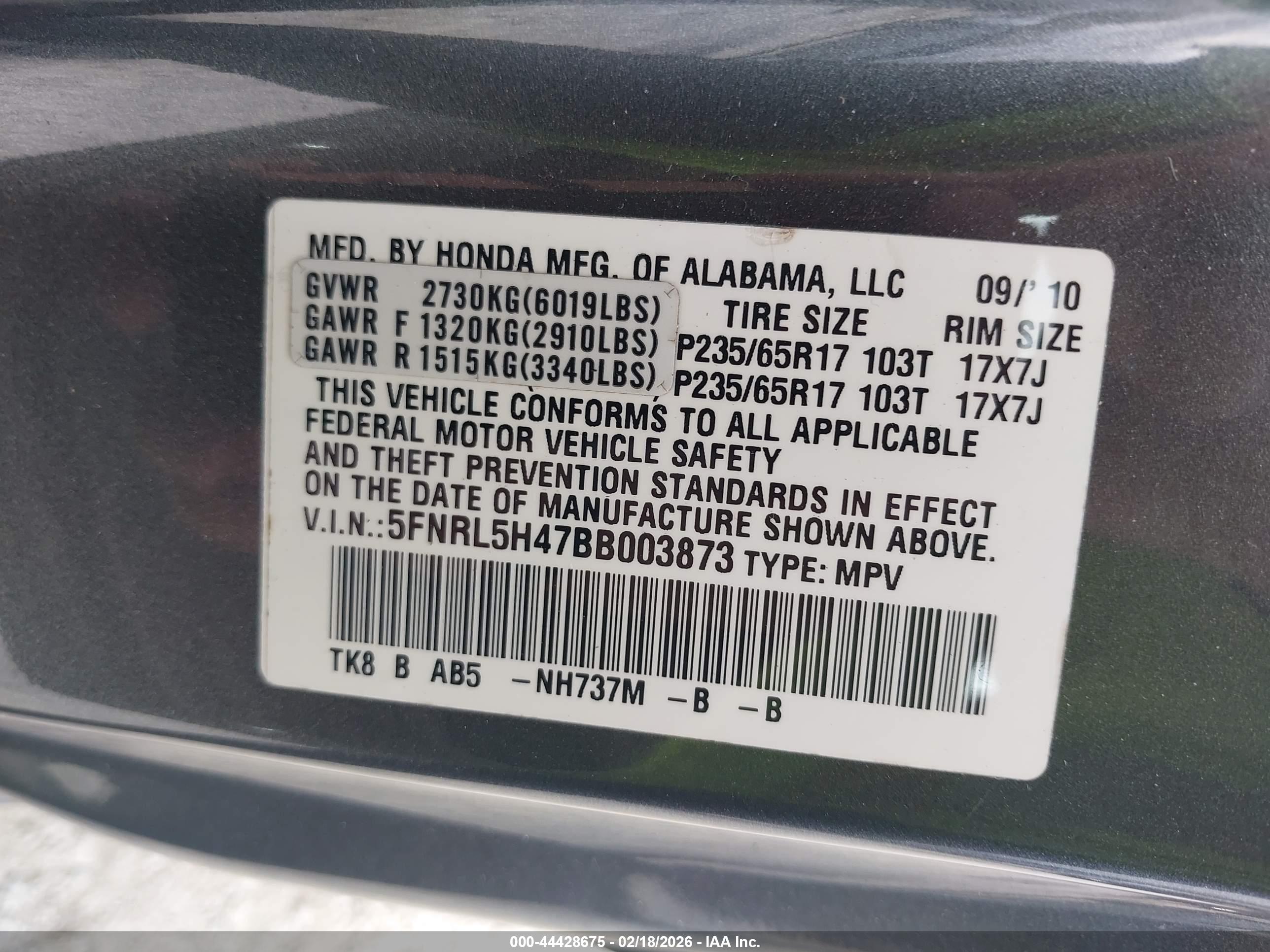 HONDA ODYSSEY image 9