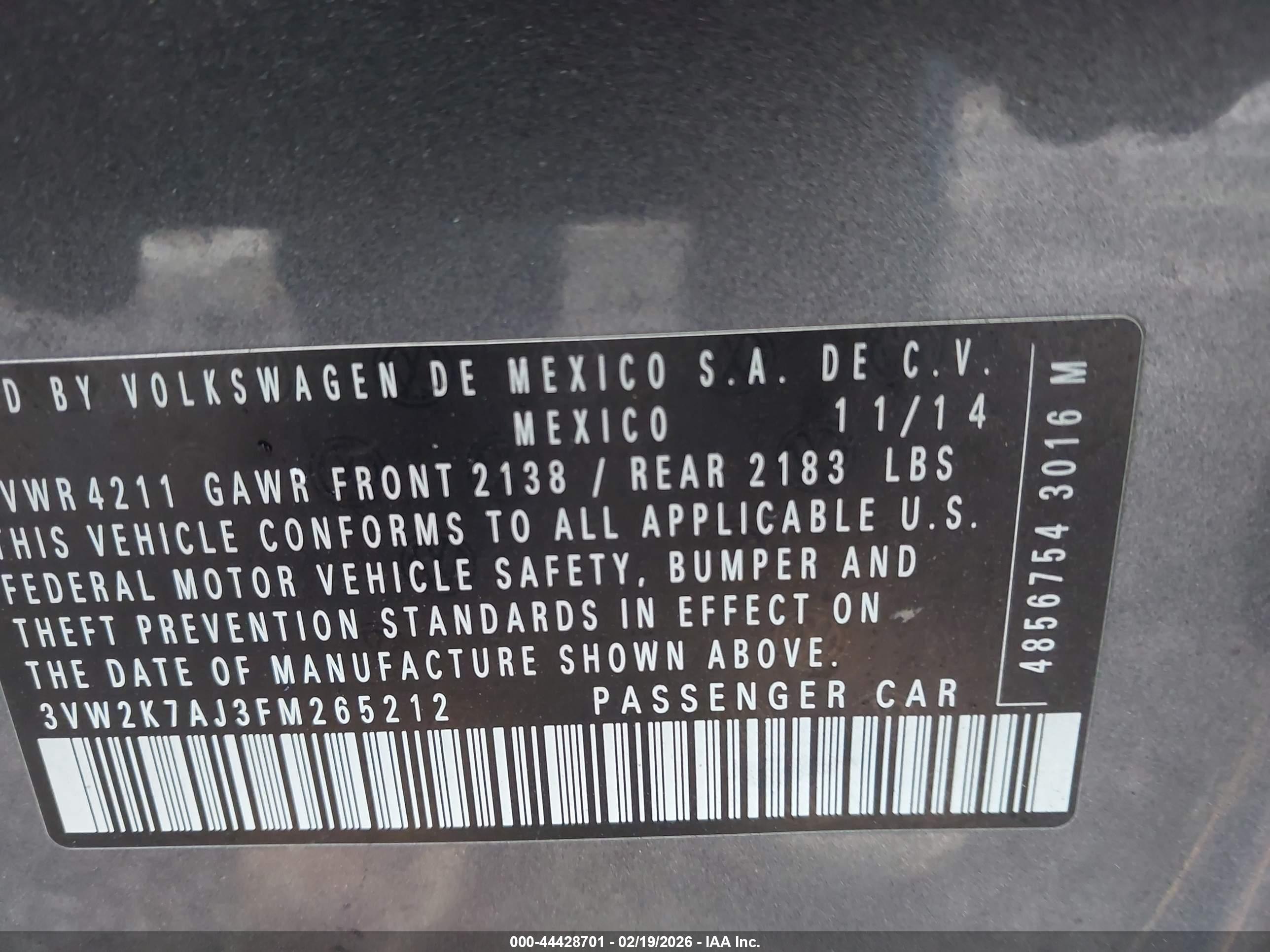 VOLKSWAGEN JETTA image 9