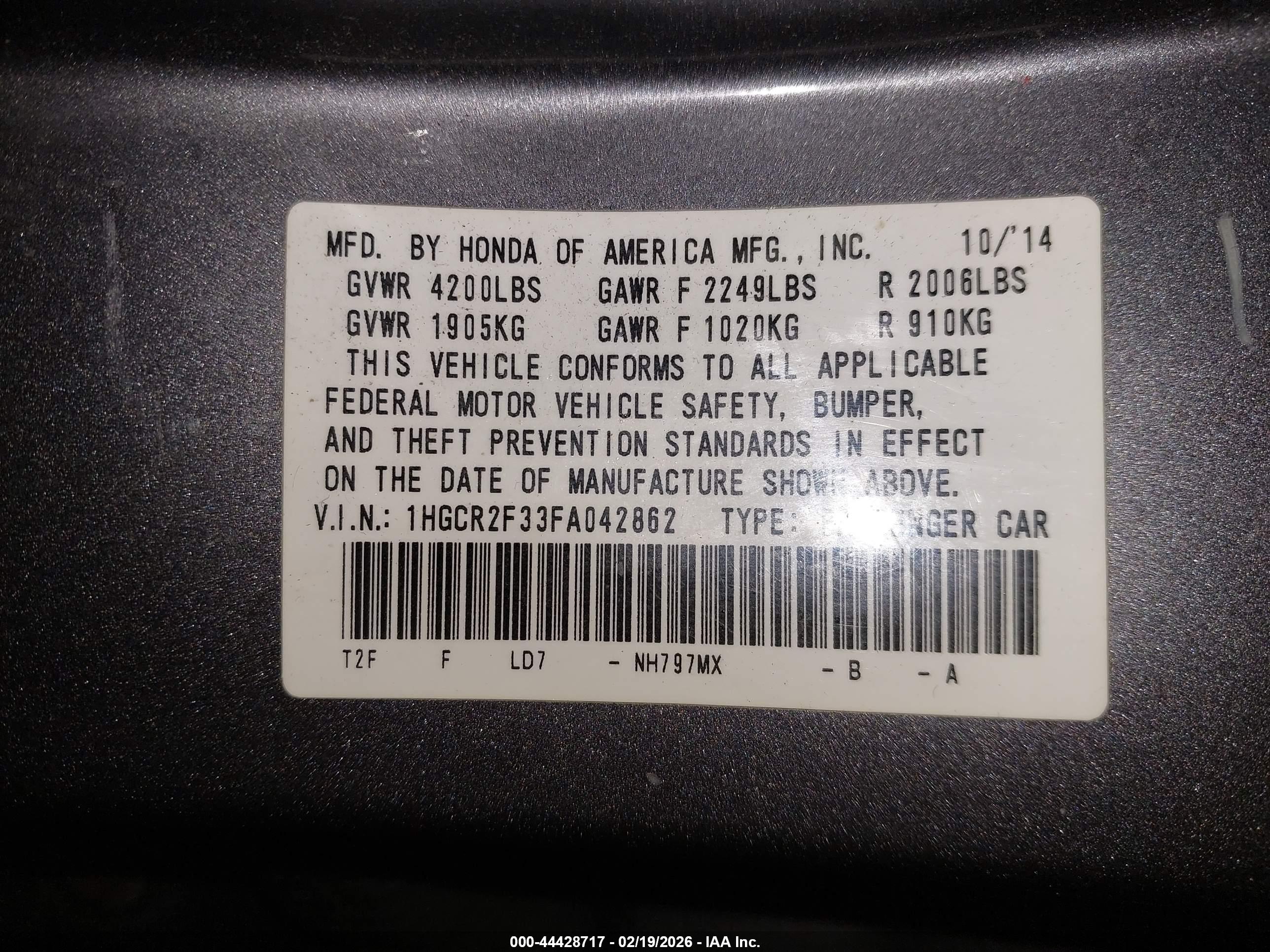 HONDA ACCORD image 9