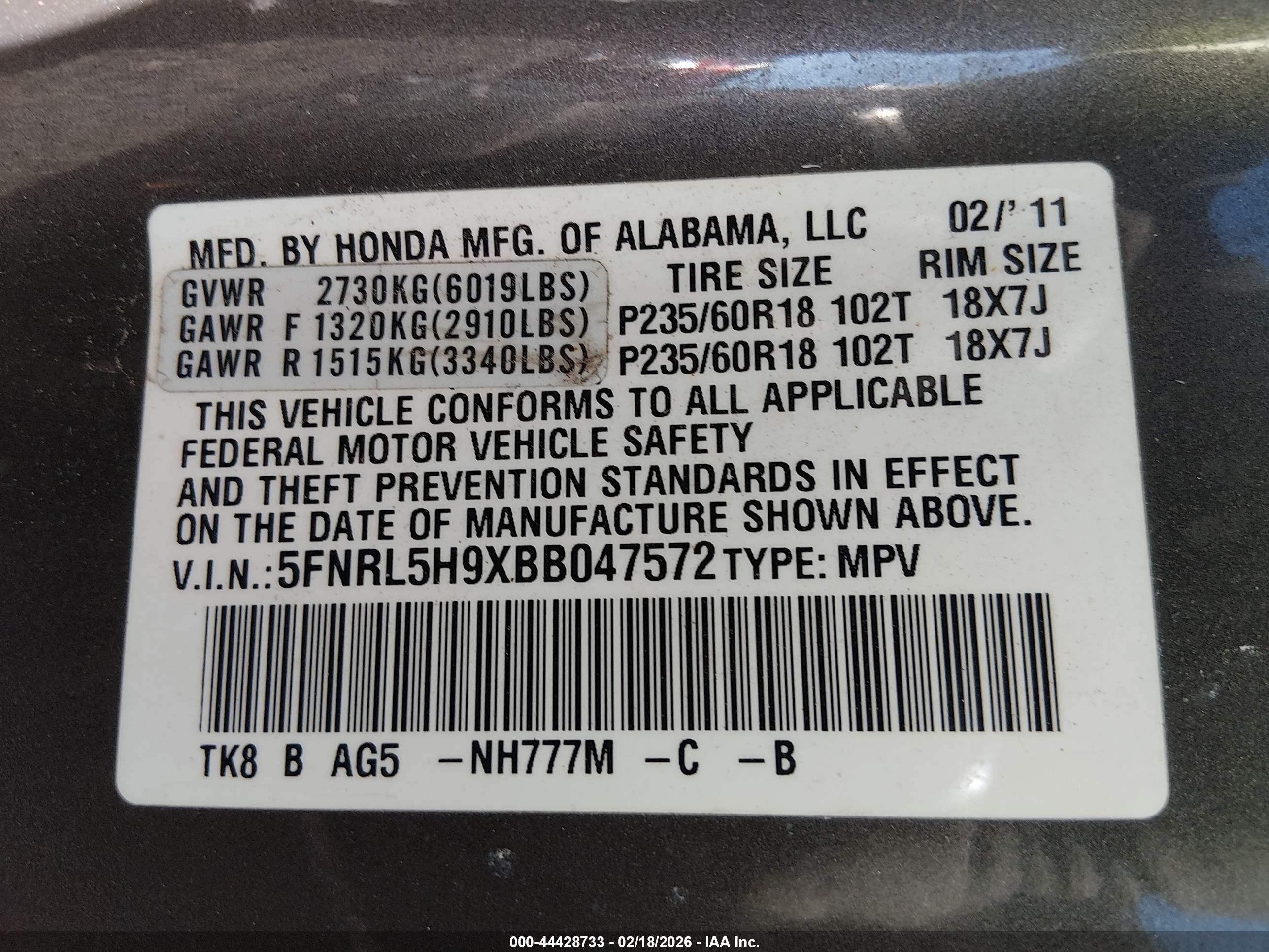 HONDA ODYSSEY image 9