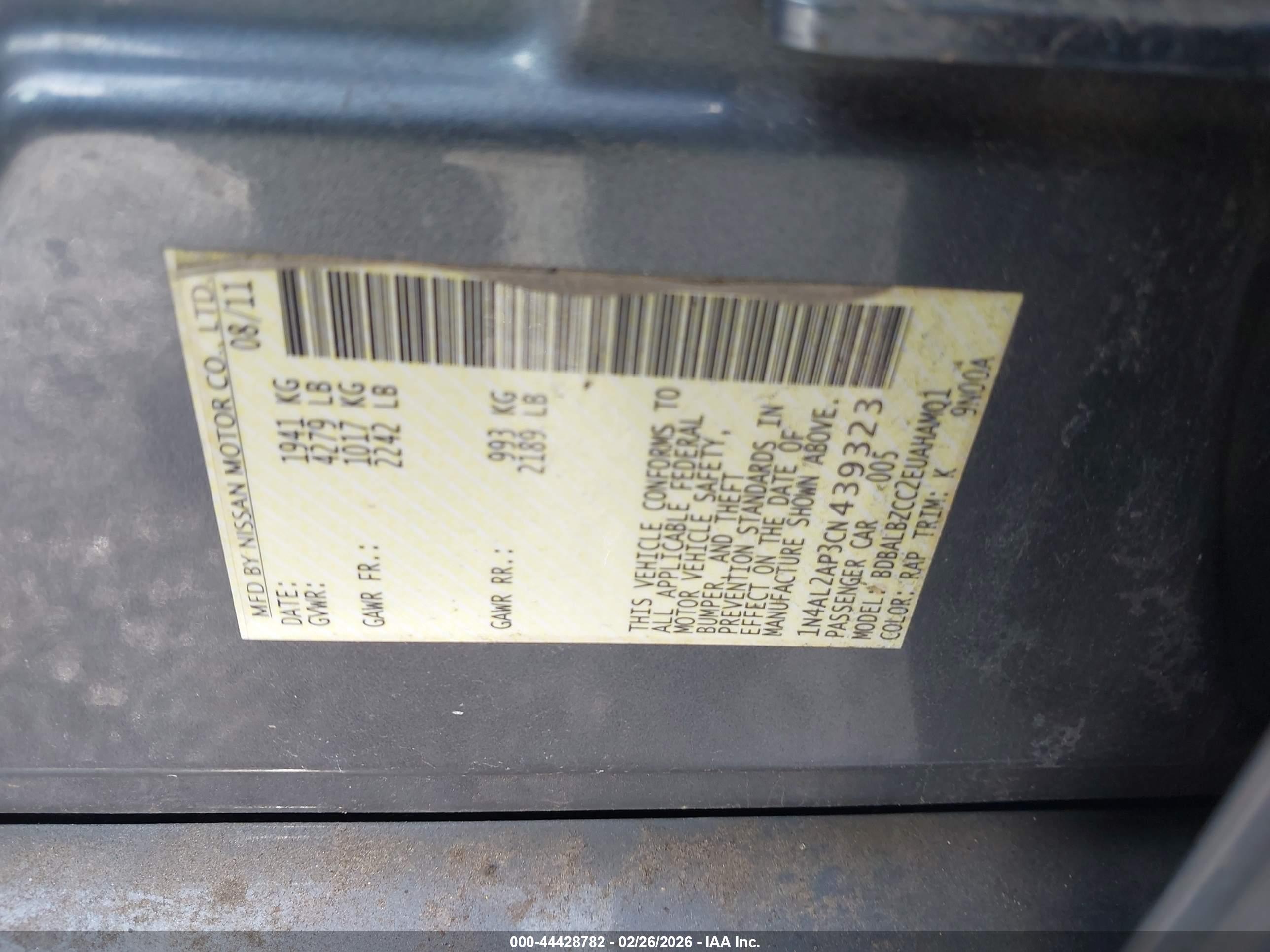 NISSAN ALTIMA image 9