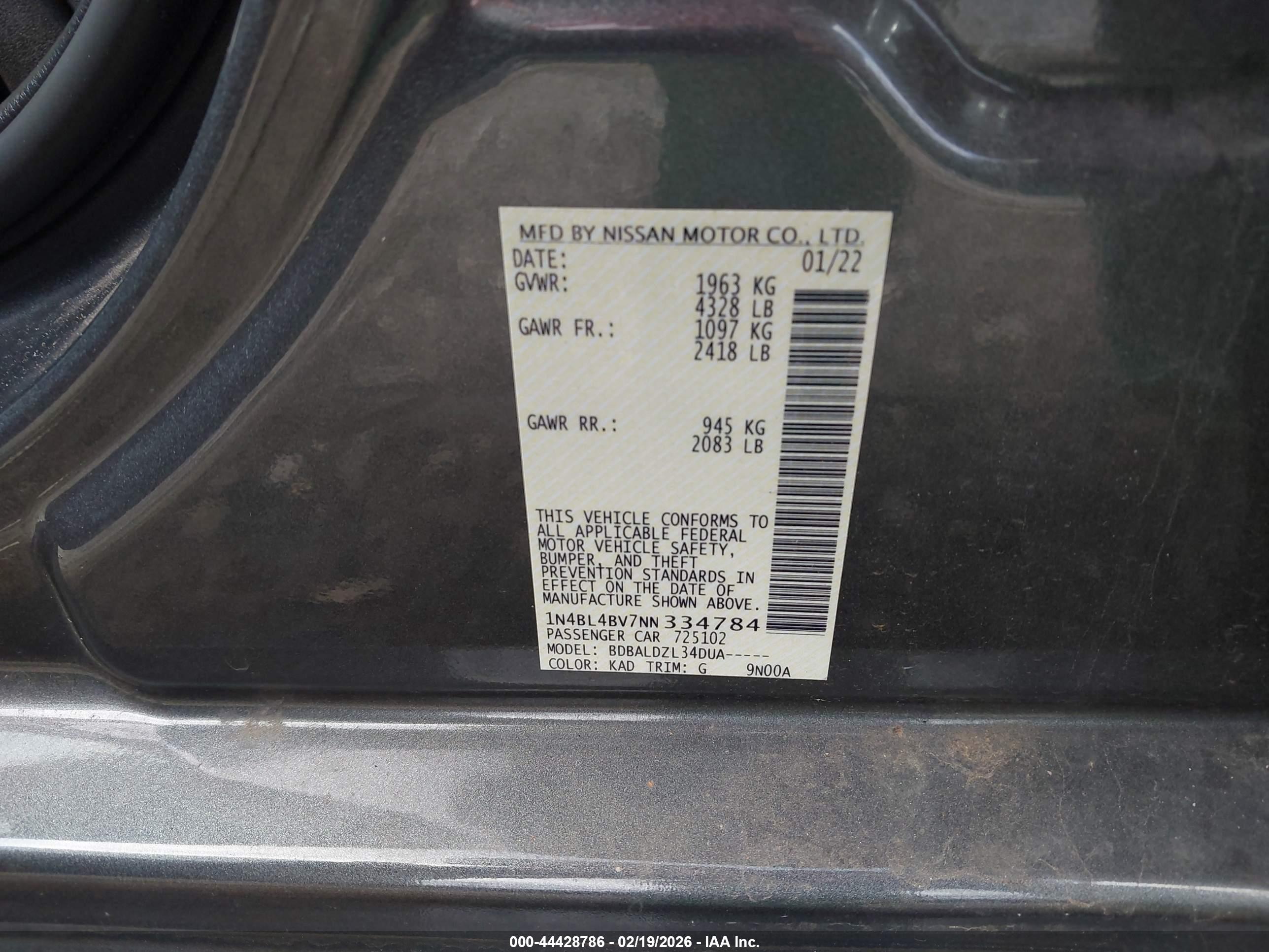 NISSAN ALTIMA image 9