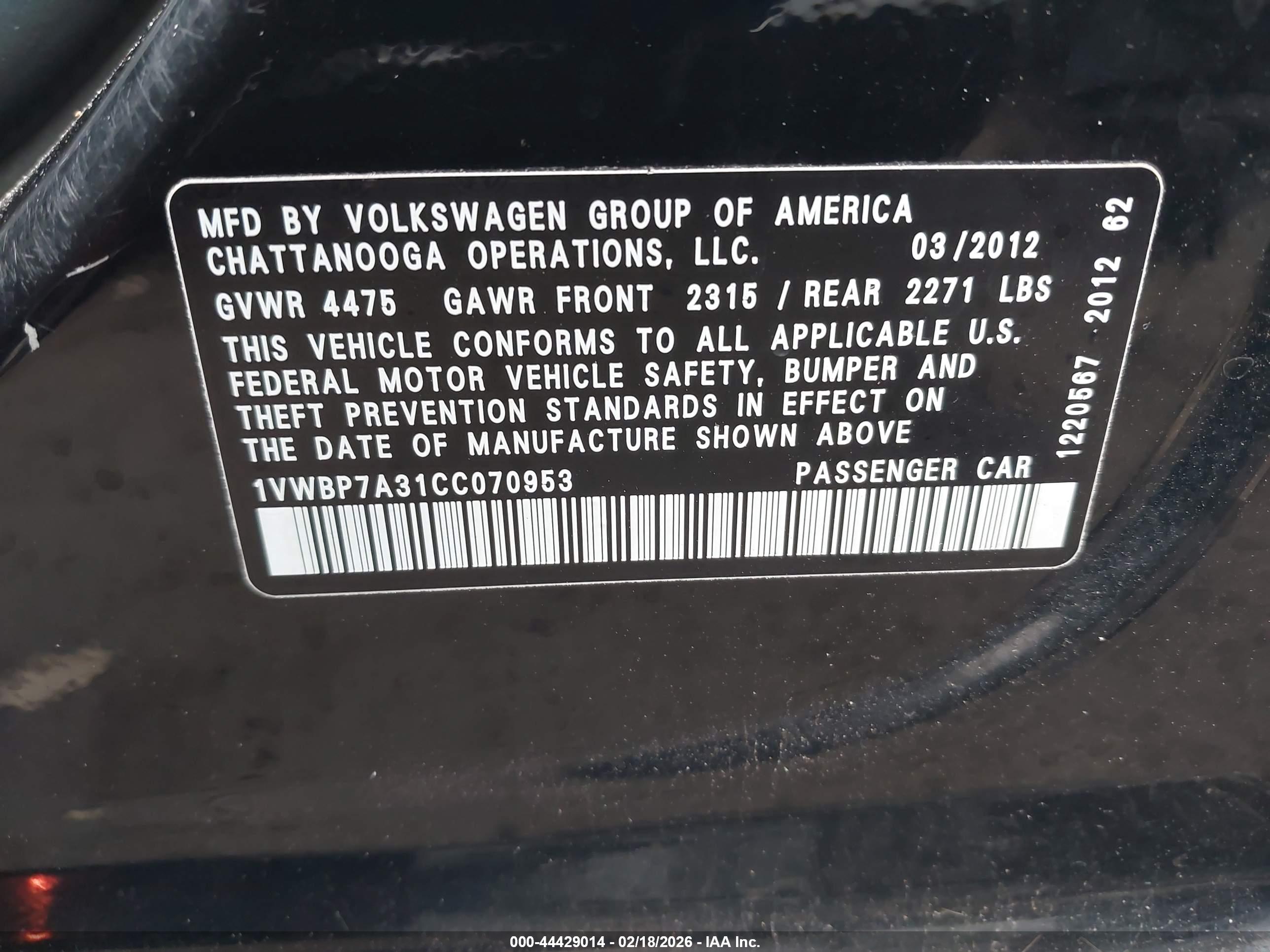 VOLKSWAGEN PASSAT image 9