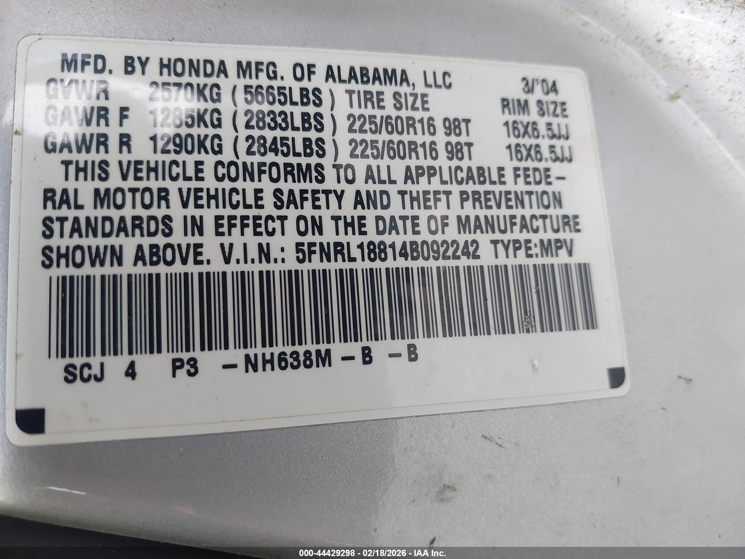 HONDA ODYSSEY image 9