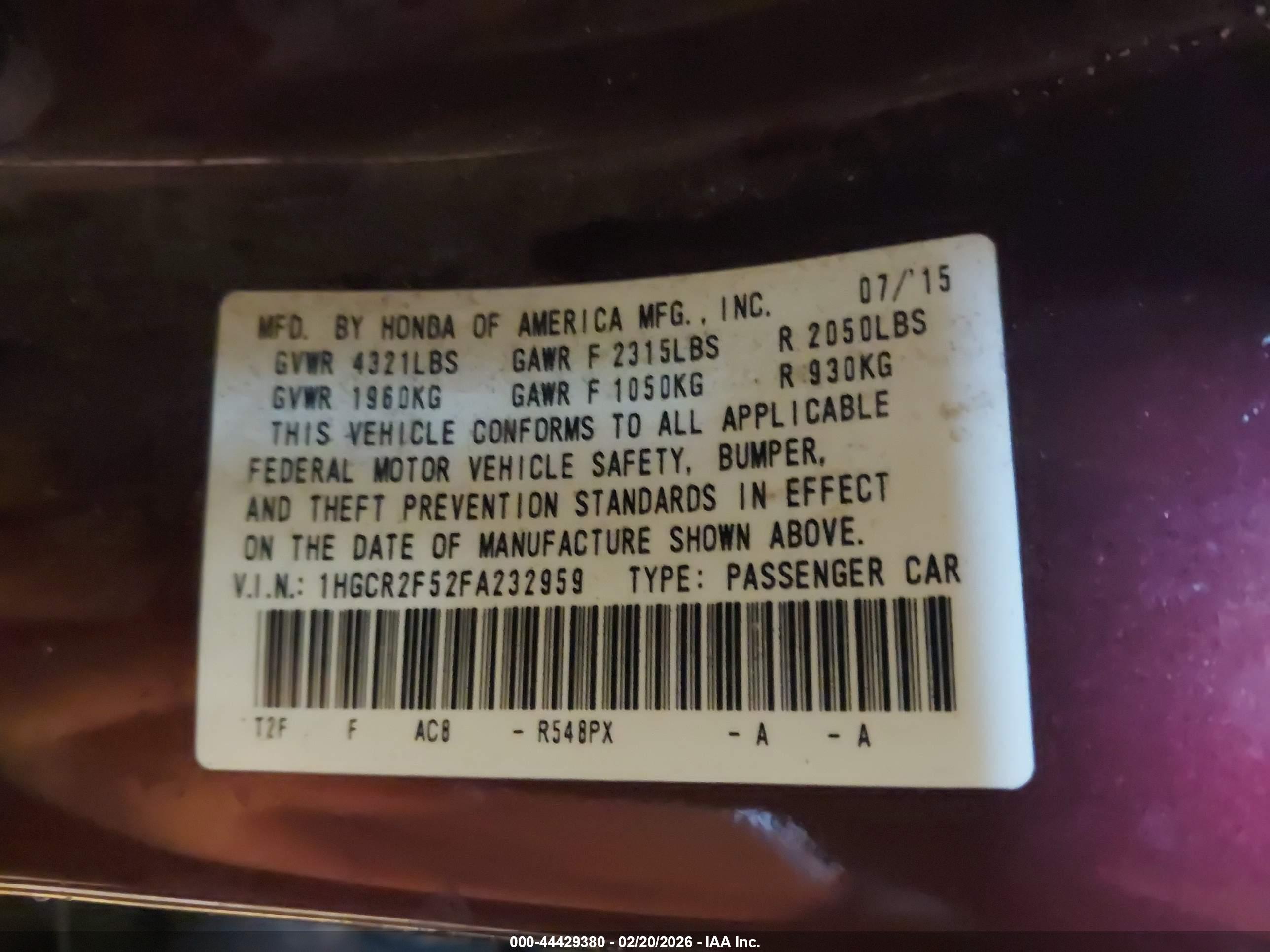 HONDA ACCORD image 9
