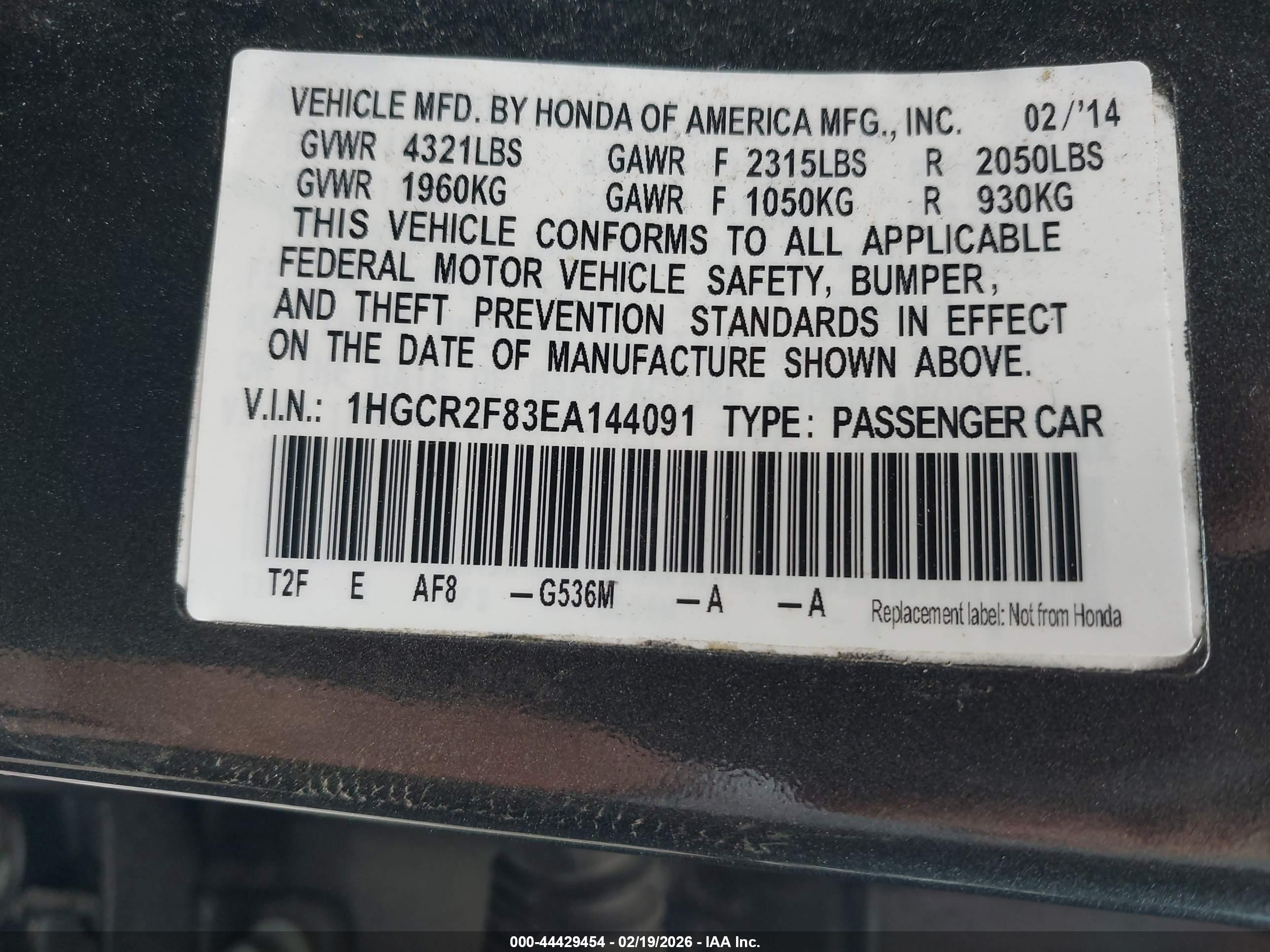 HONDA ACCORD image 9